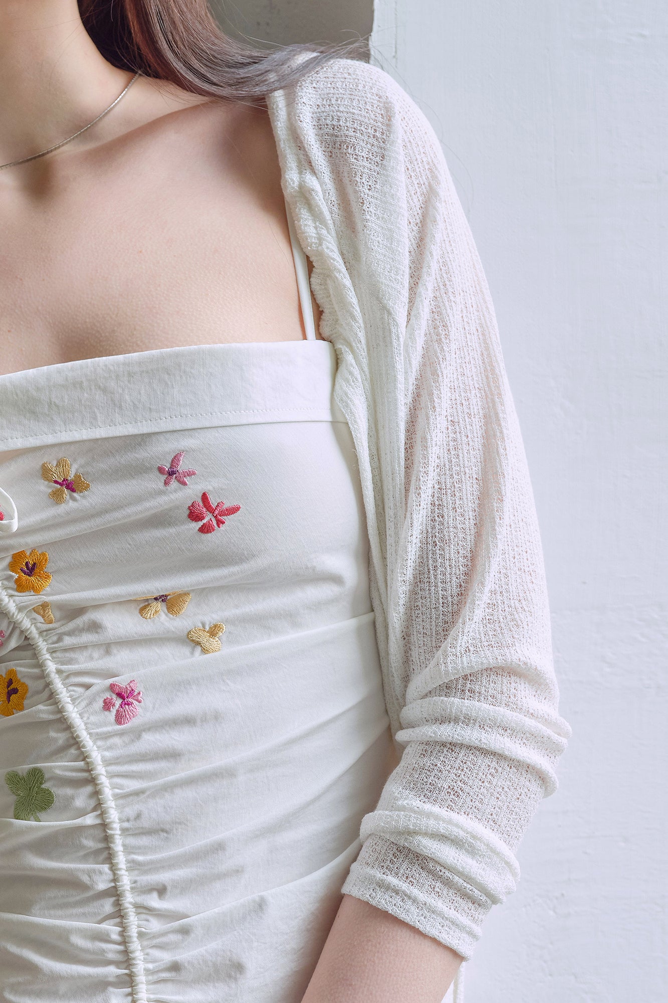 THE NEVERMORE Reversible Sheer Drawstring Cardigan