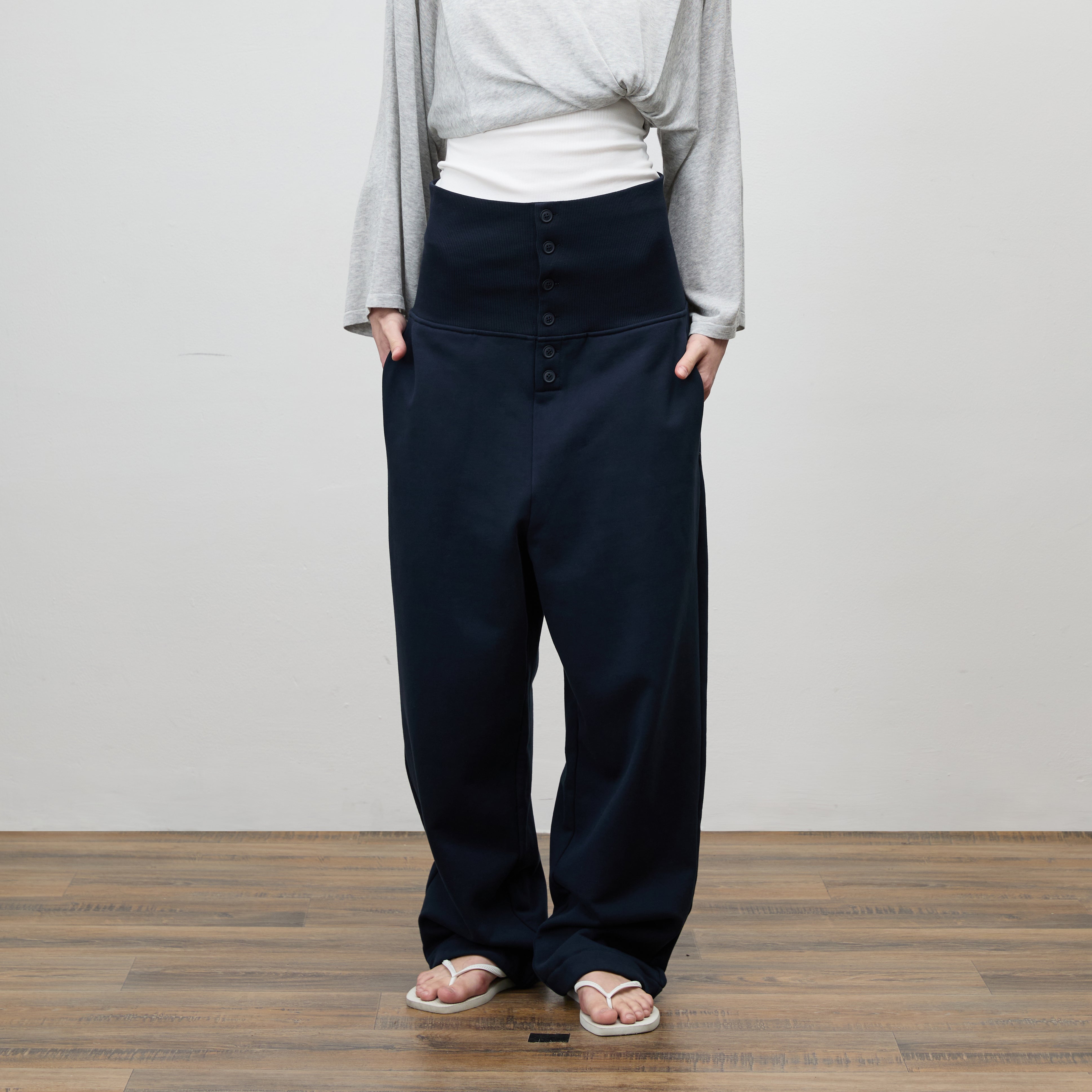 COMMAND N High-Waist Drop-Crotch Wide-Leg Sweatpants