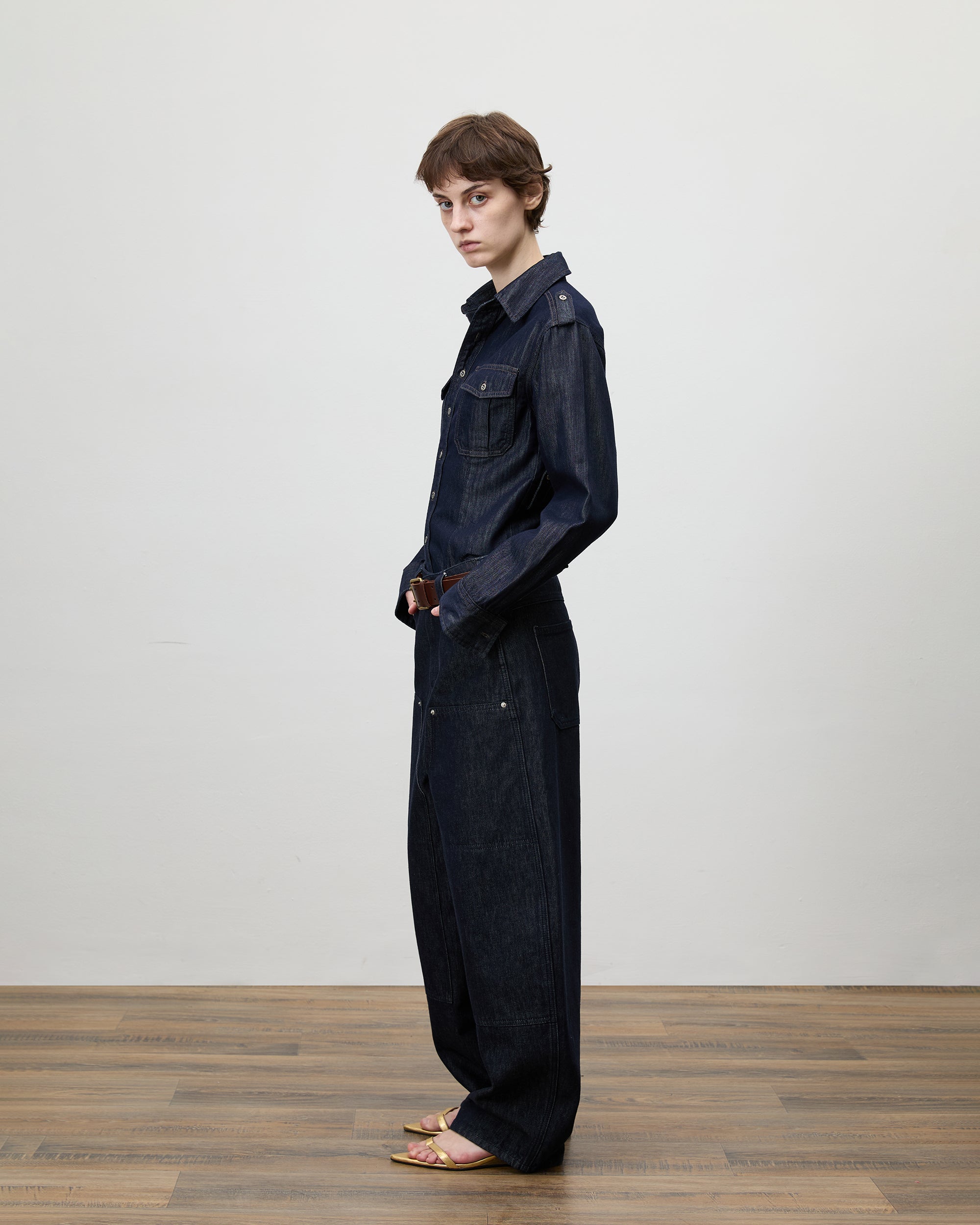 COMMAND N Utility Curved Denim Pants
