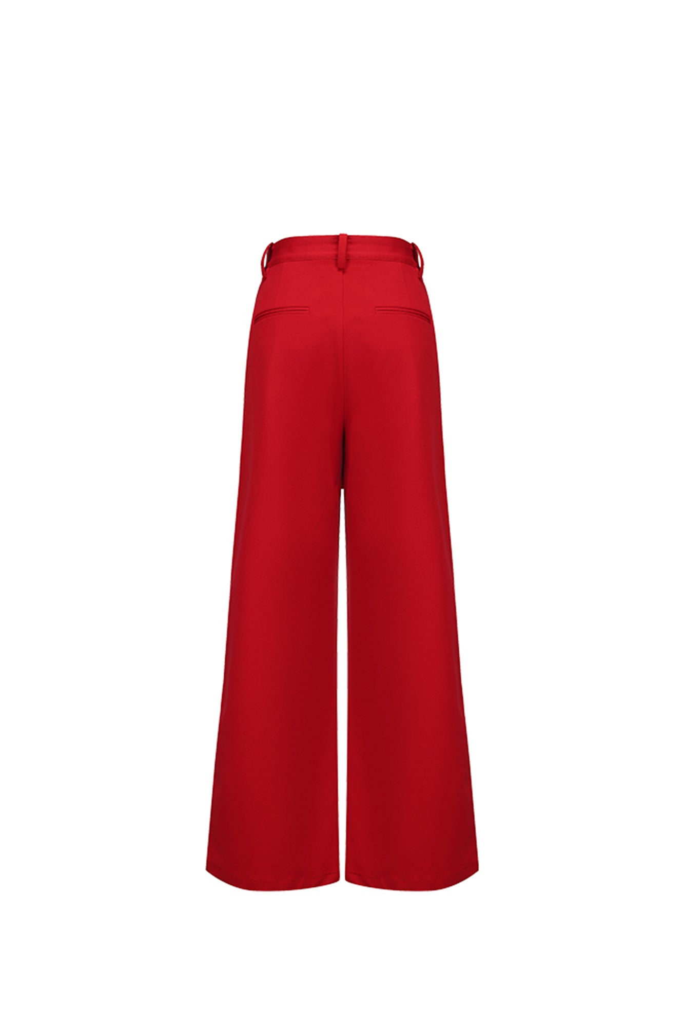 VANN VALRENCE Pleated Front Wide-Leg Trousers