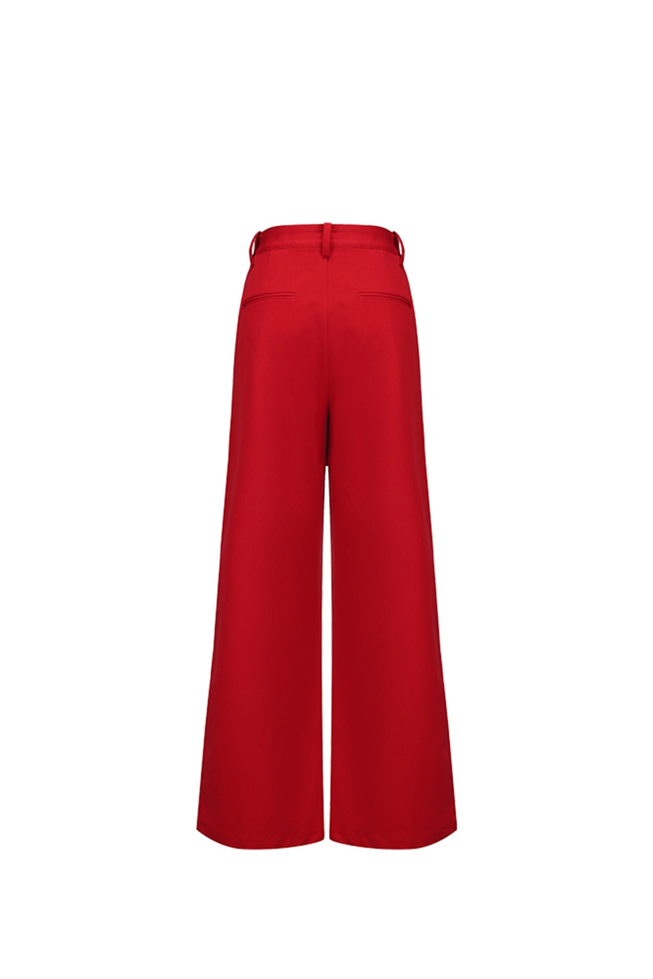 VANN VALRENCE Pleated Front Wide-Leg Trousers