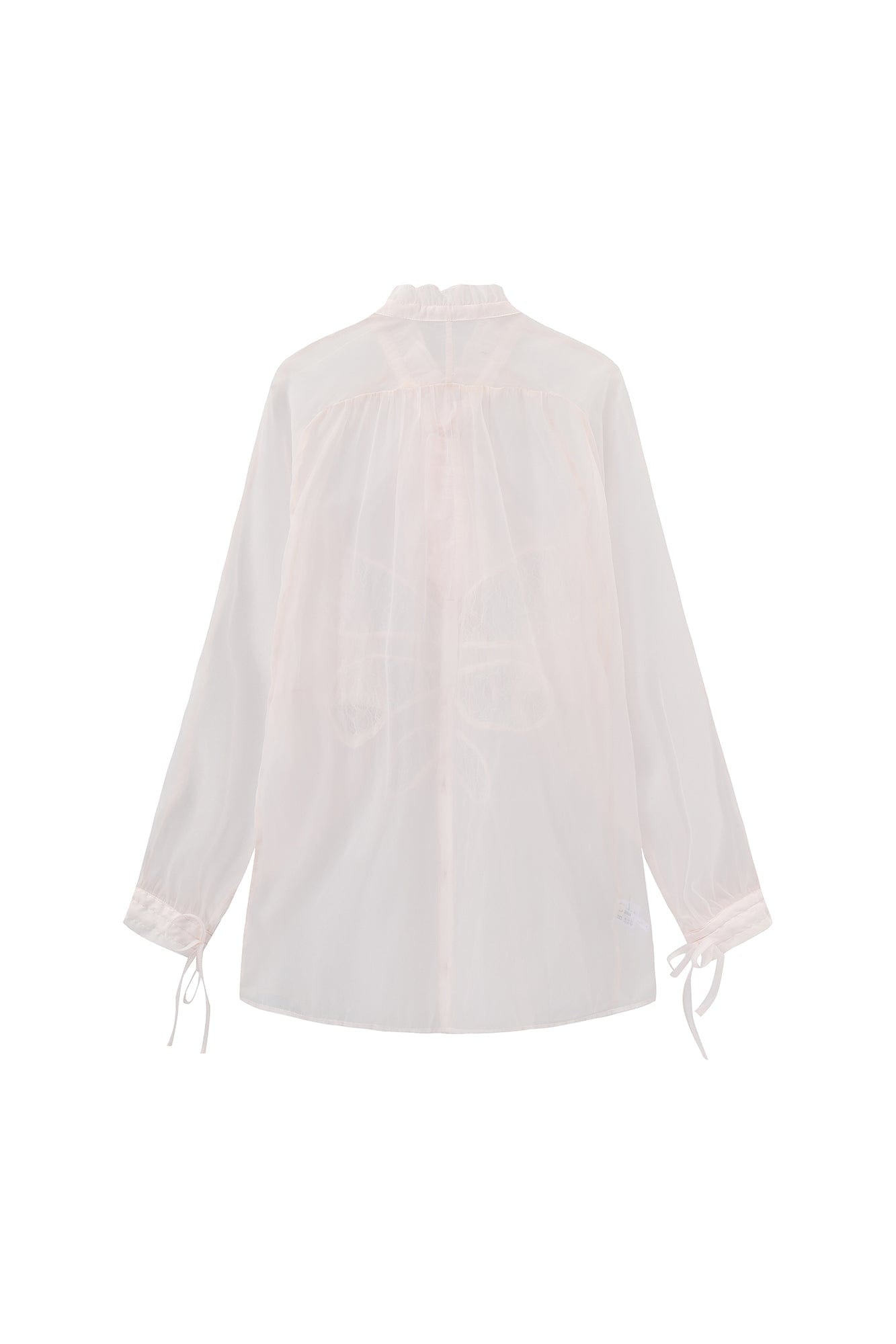 FAYCHUI Sheer Butterfly-Paneled Lace Shirt