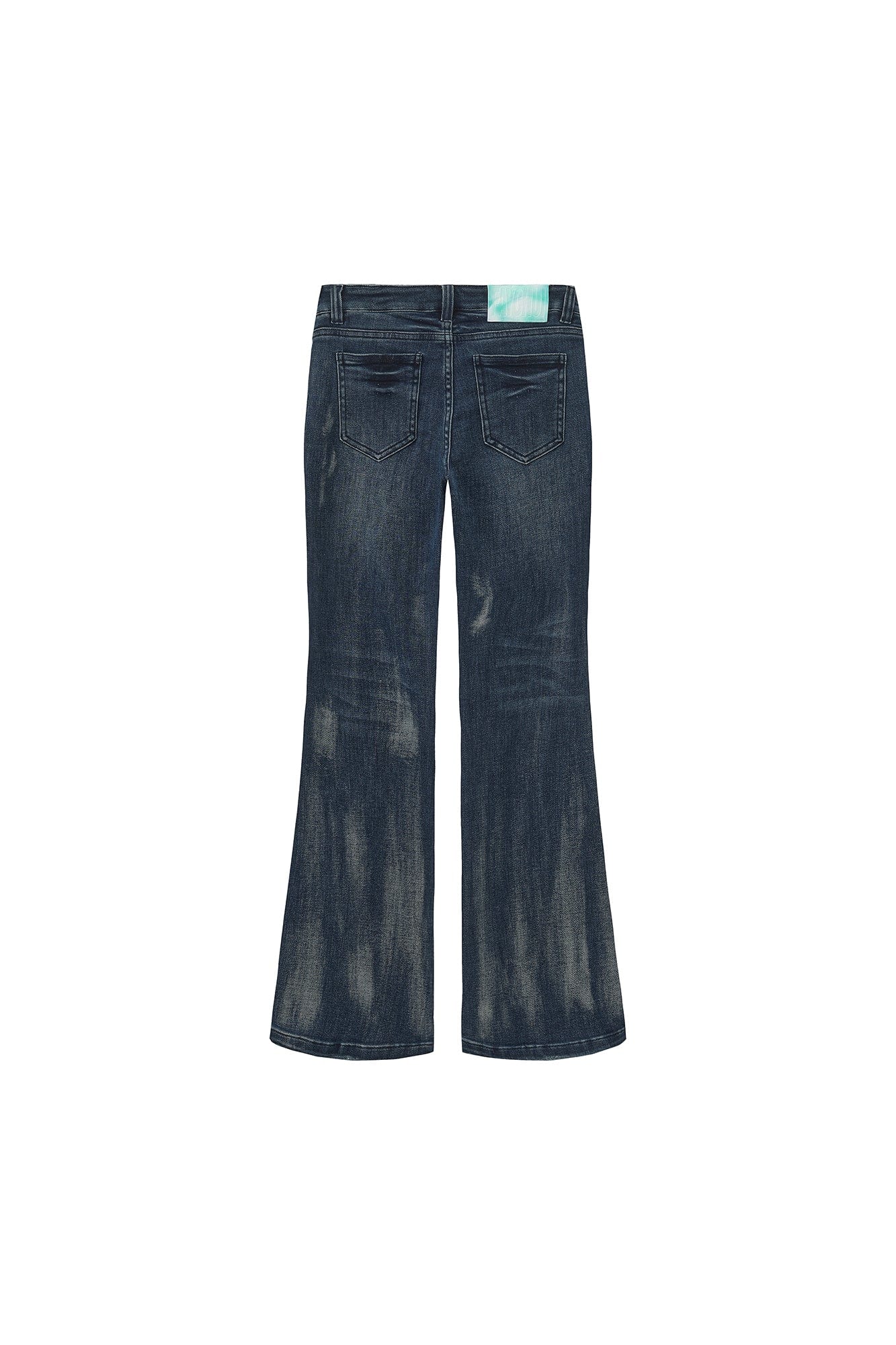 FAYCHUI Hip Pad Diamond Letter Jeans
