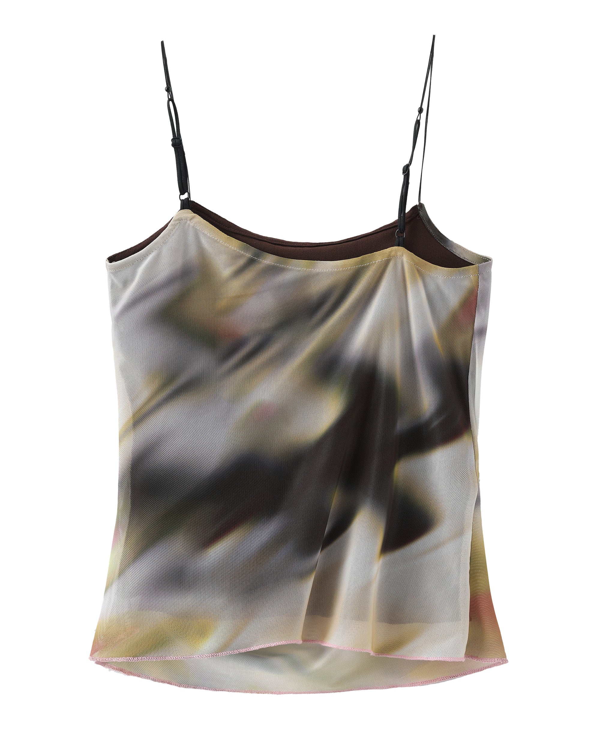 JIUWU PARK Blurred Print Double-Layer Cami Top