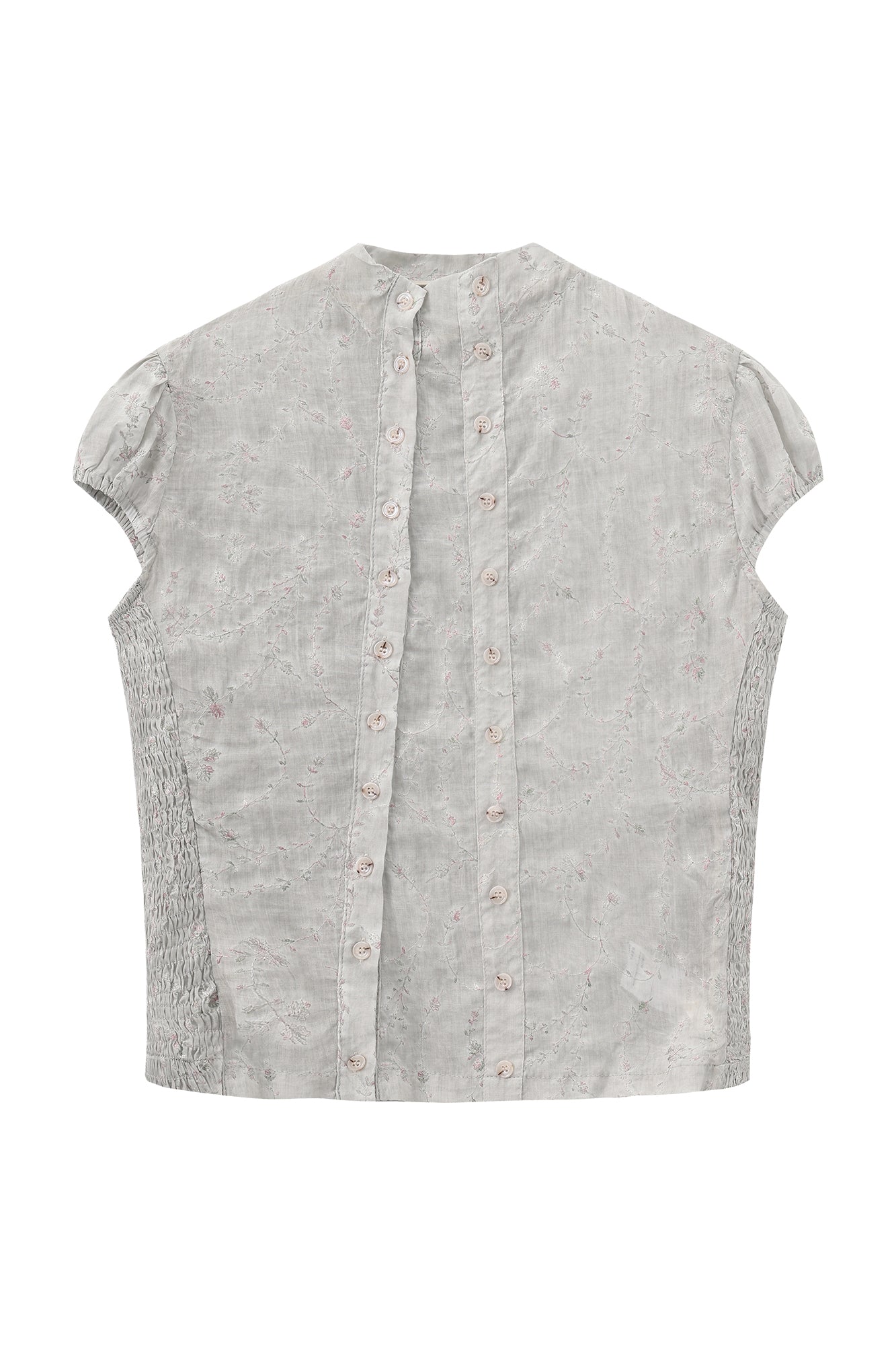 JIUWU PARK Embroidered Floral Double-Breasted Shirt