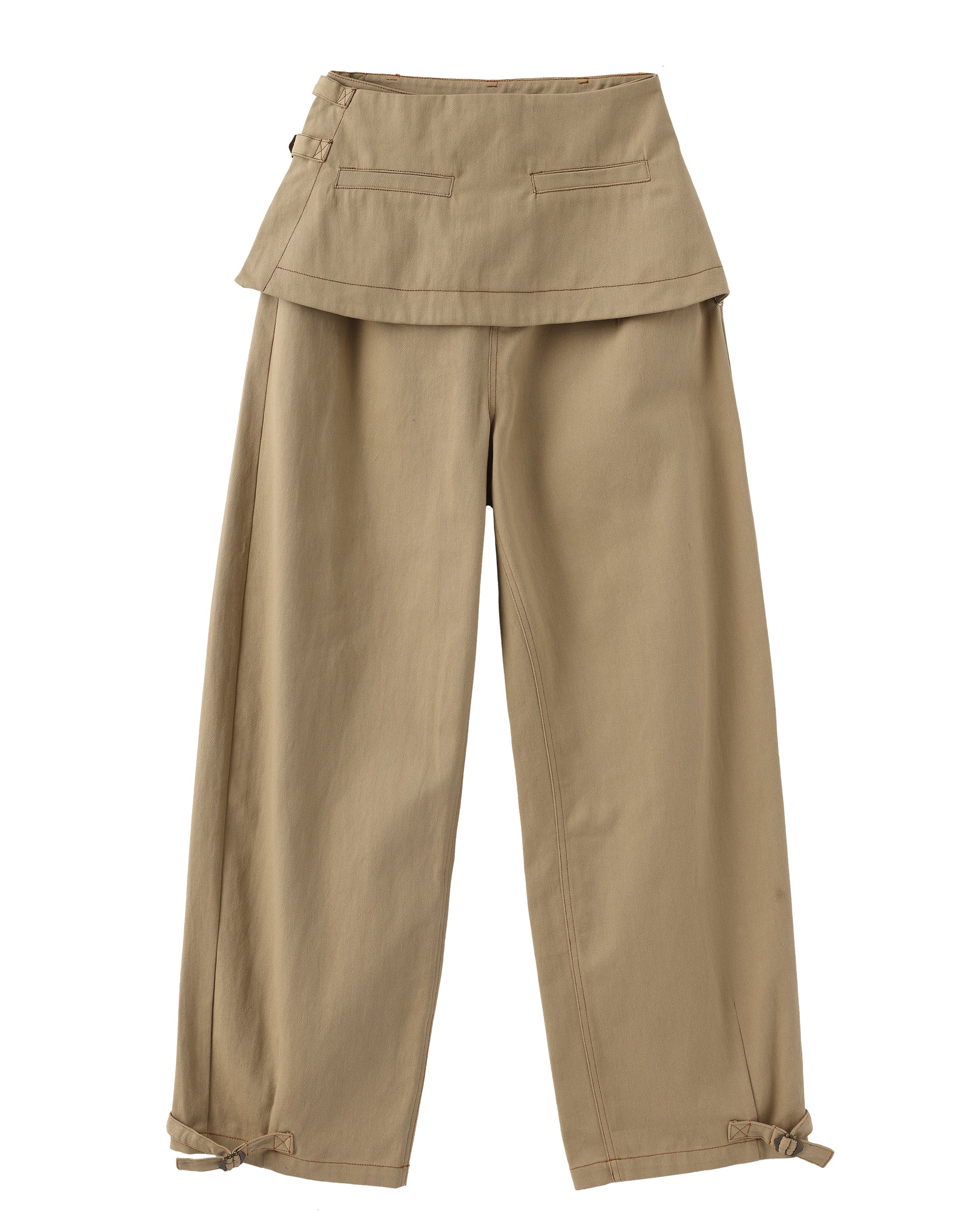 JIUWU PARK Utility Skirt Panel Wide-Leg Pants