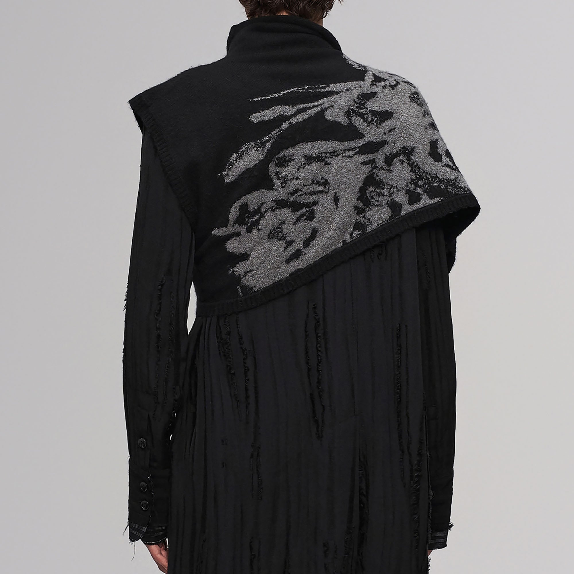 ILNya Nieternite Nifutur Floral Jacquard Wool-Blend Poncho