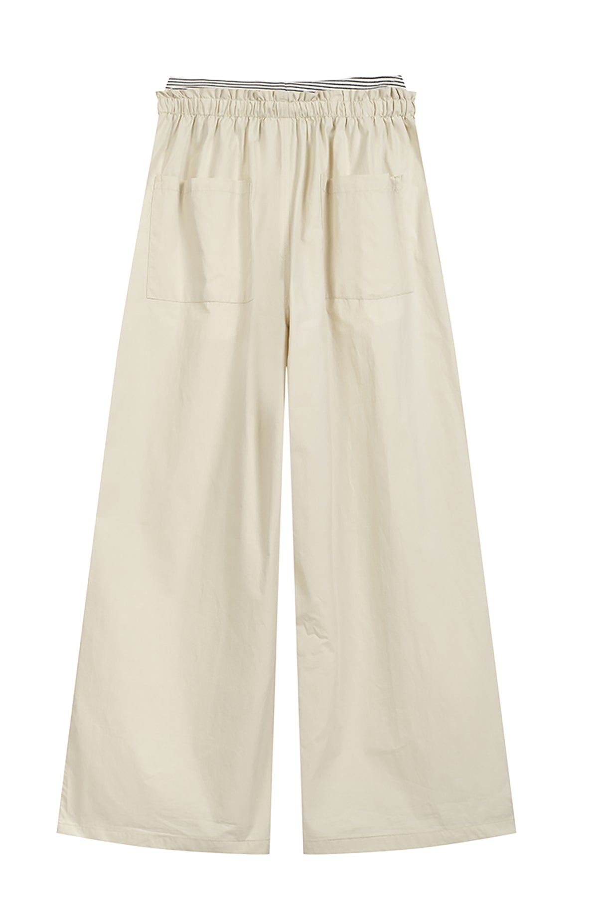 COSTUSTOOT Striped Spliced Wide-Leg Parachute Pants
