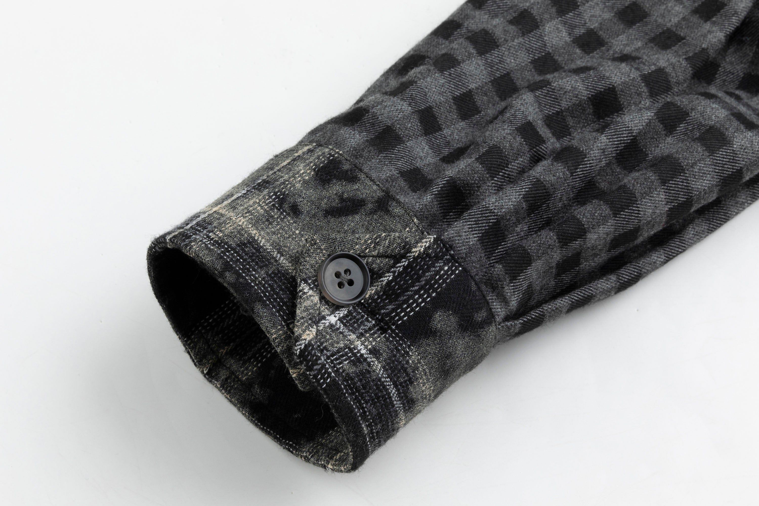 CESTNOUS Ruched Ruffle Spliced Shirt