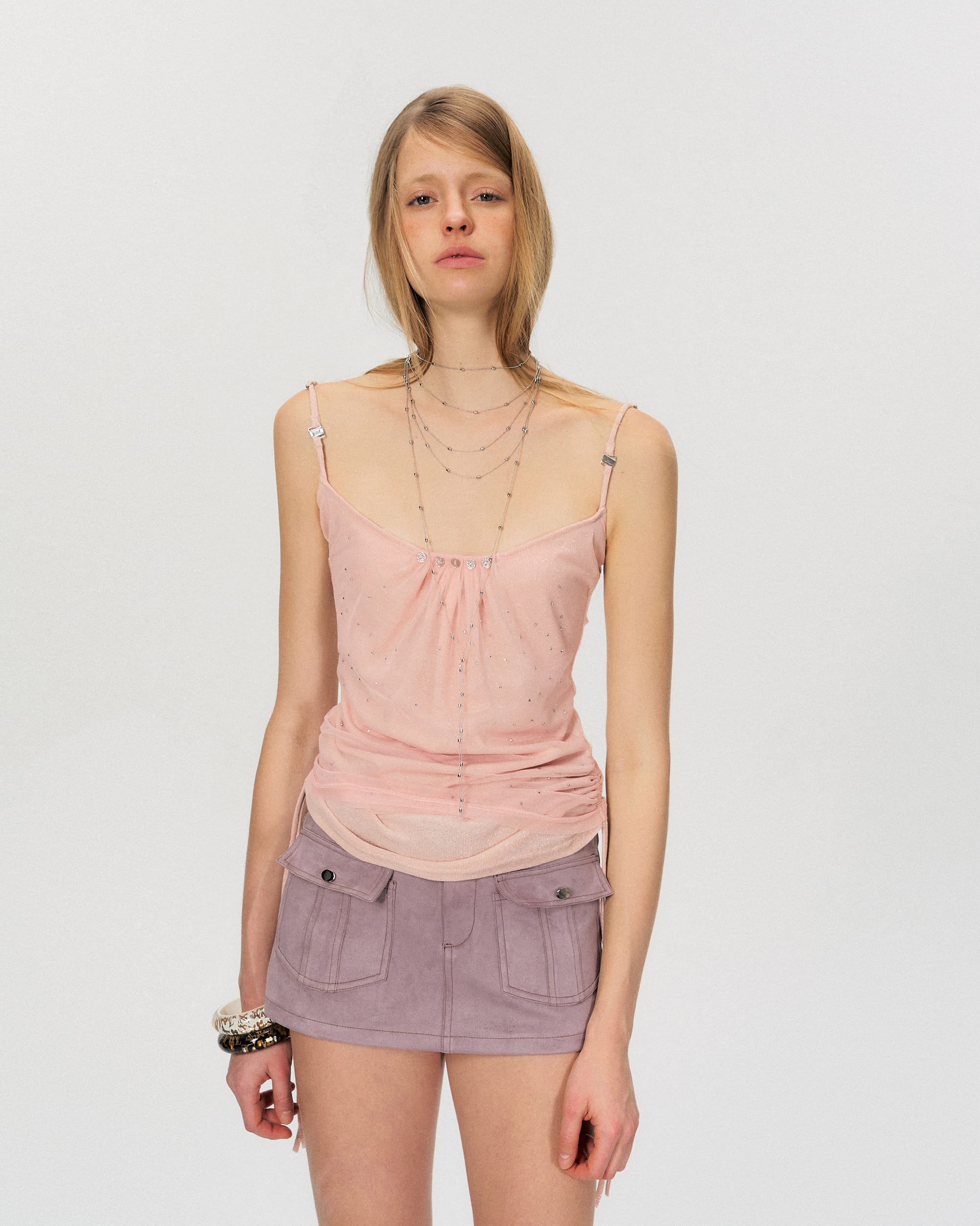 THE NEVERMORE Utility Flap-Pocket Chammy Mini Skirt