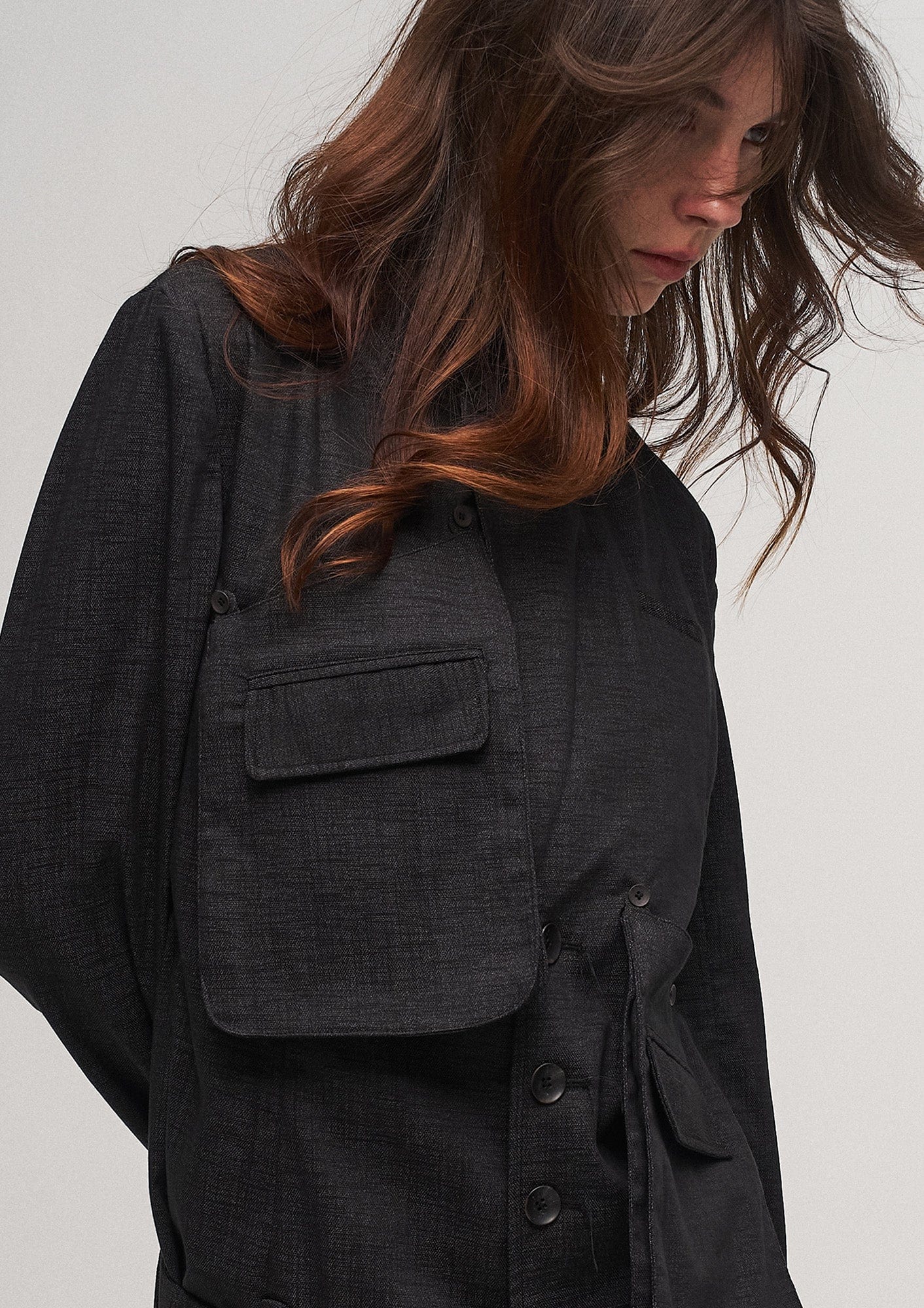 ILNya Nieternite Nifutur Asymmetric Pocket Multi-Button Blazer, premium urban and streetwear designers apparel on PROJECTISR.com, ILNya Nieternite Nifutur