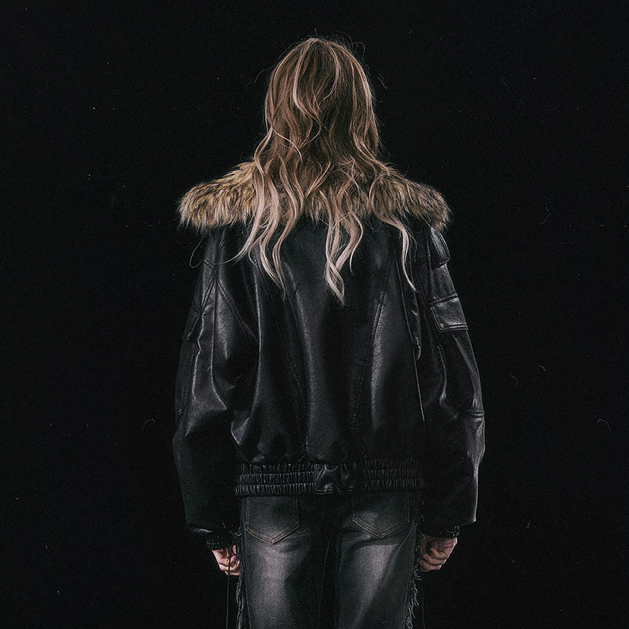 CESTNOUS Detachable Faux Fur-Lined Bomber Jacket