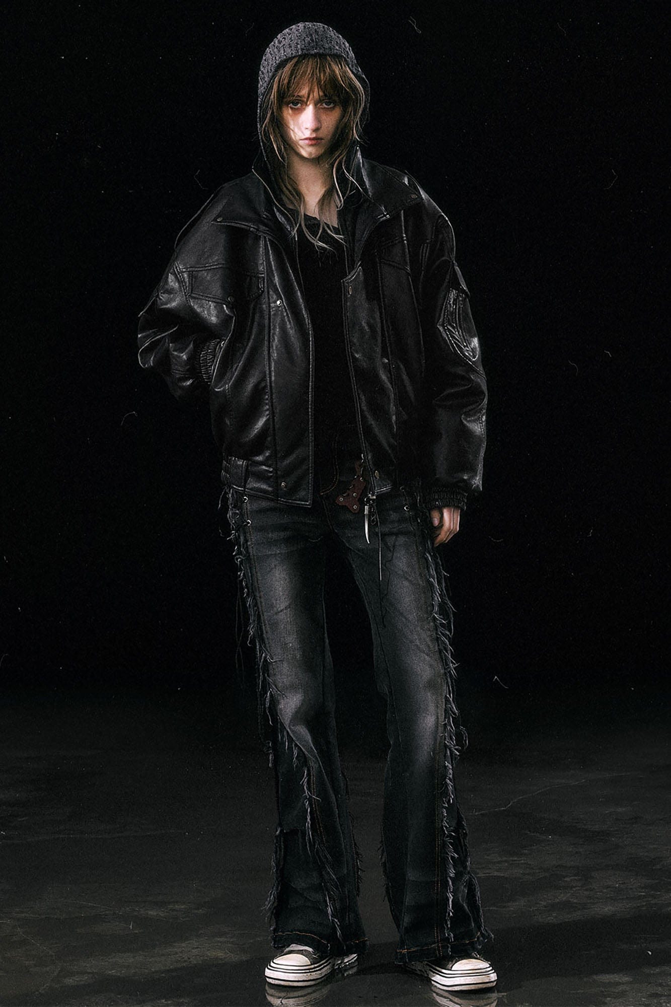 CESTNOUS Detachable Faux Fur-Lined Bomber Jacket