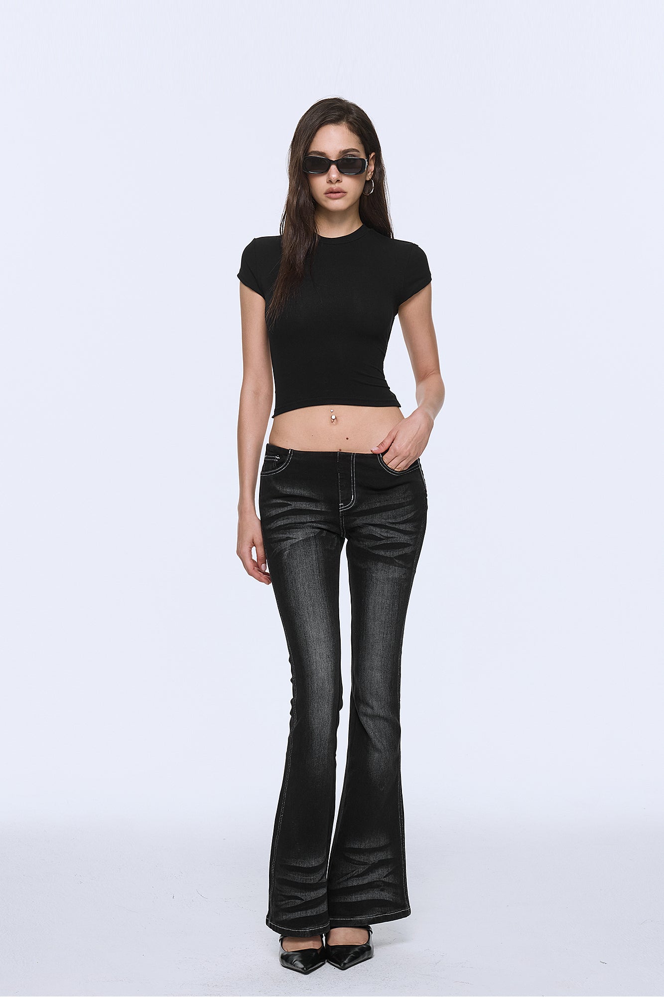 AE30 SAINT Open-Back Ring-Strap Crop Top