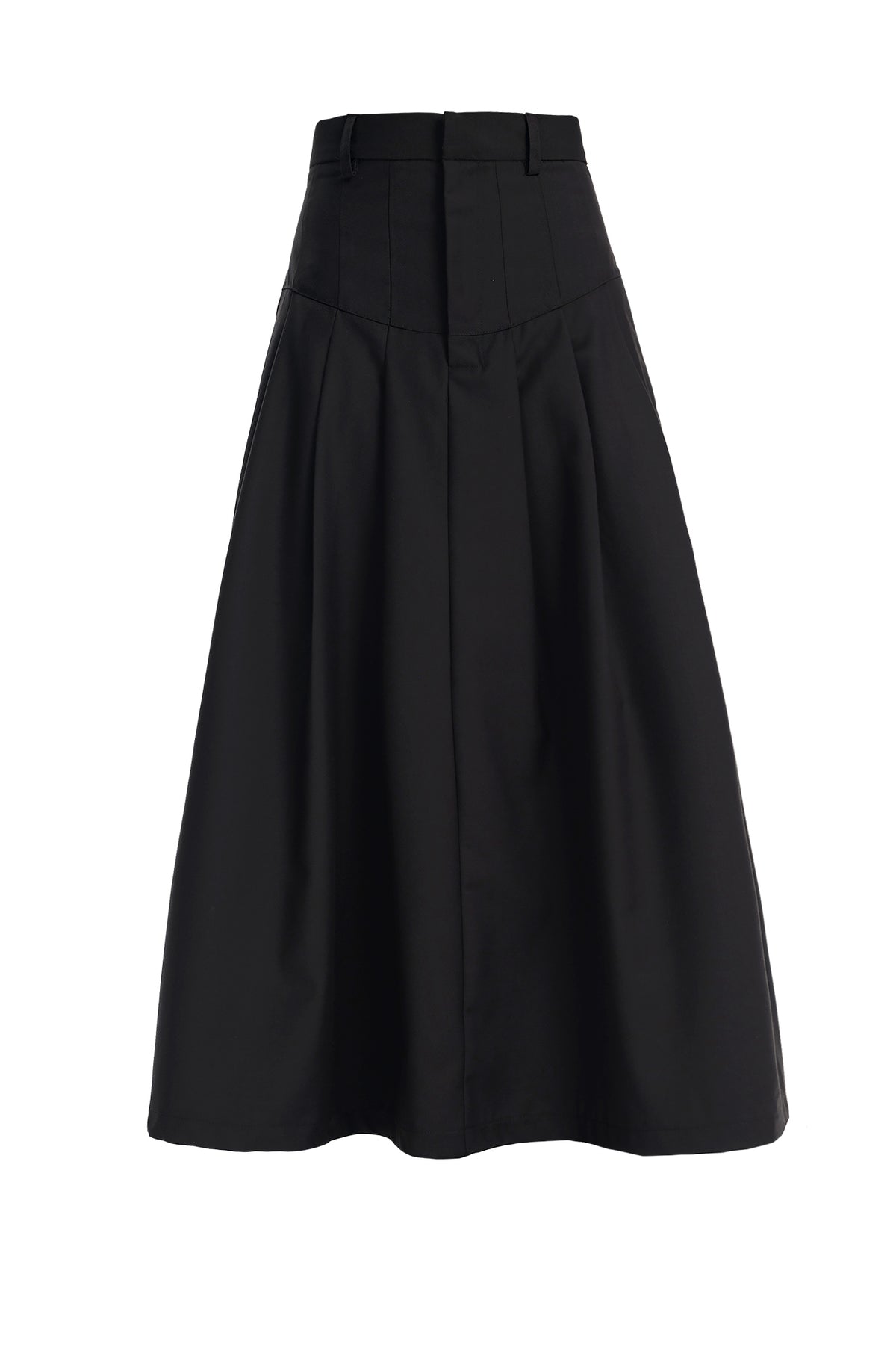 TINY IN STUDIO Oversized Belted Pleated Maxi Skirt