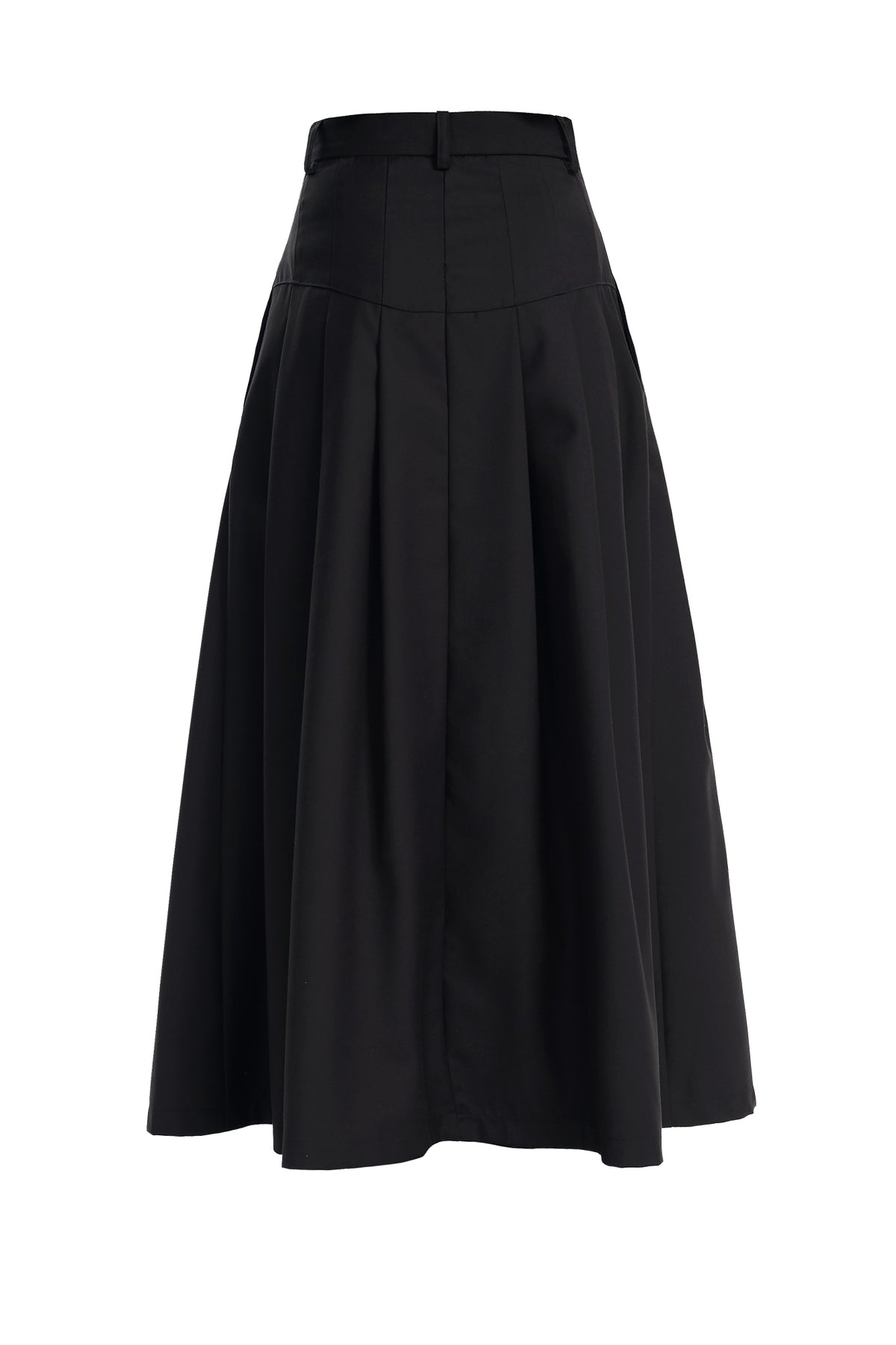 TINY IN STUDIO Oversized Belted Pleated Maxi Skirt