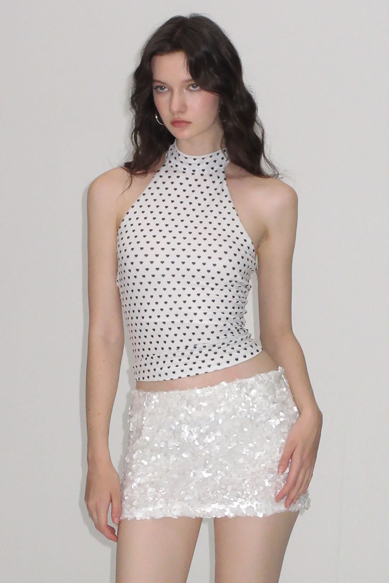 AE30 SAINT Sequin Bodycon Mini Skirt