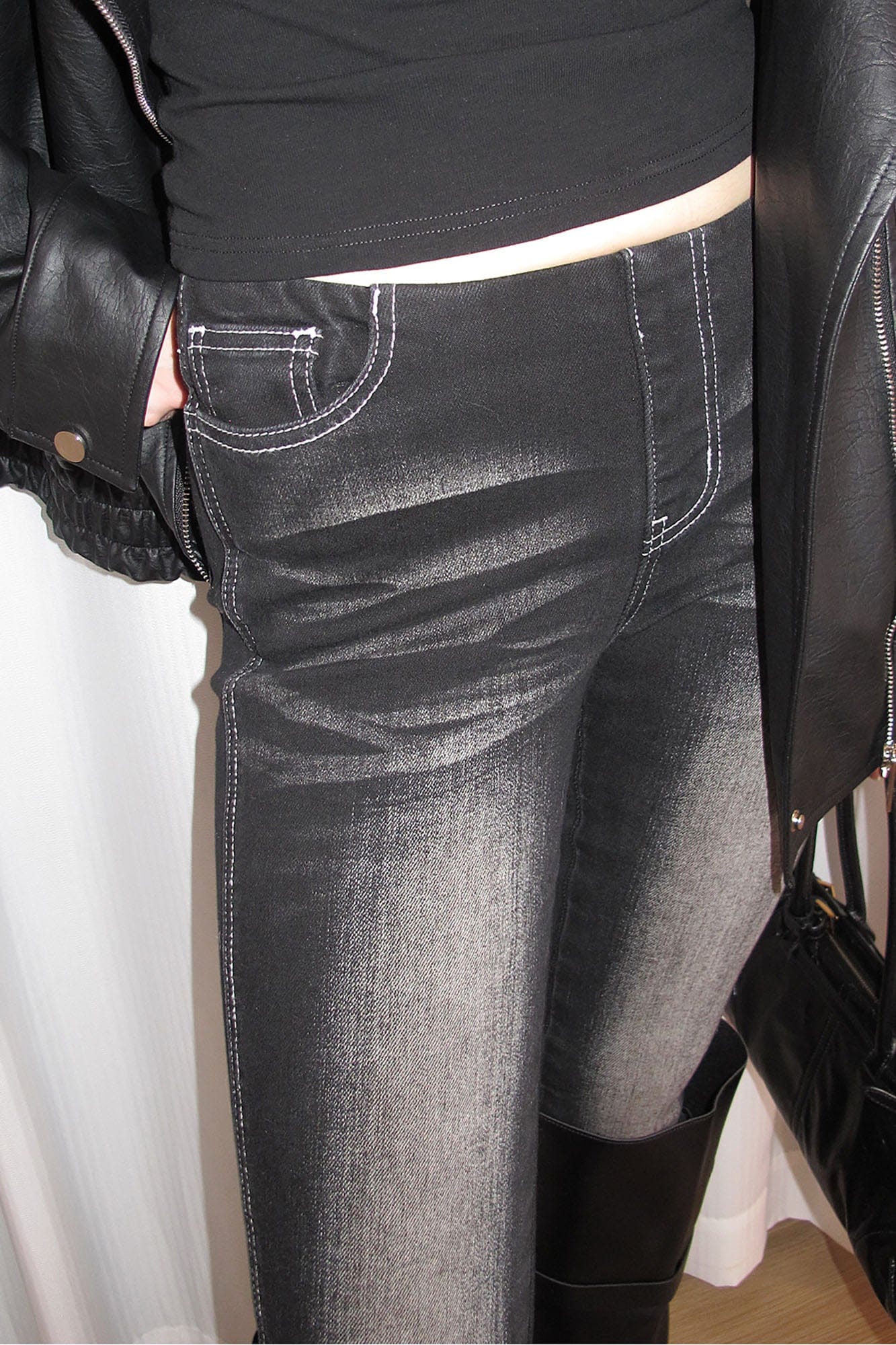 AE30 SAINT Retro Washed Slim Flared Jeans