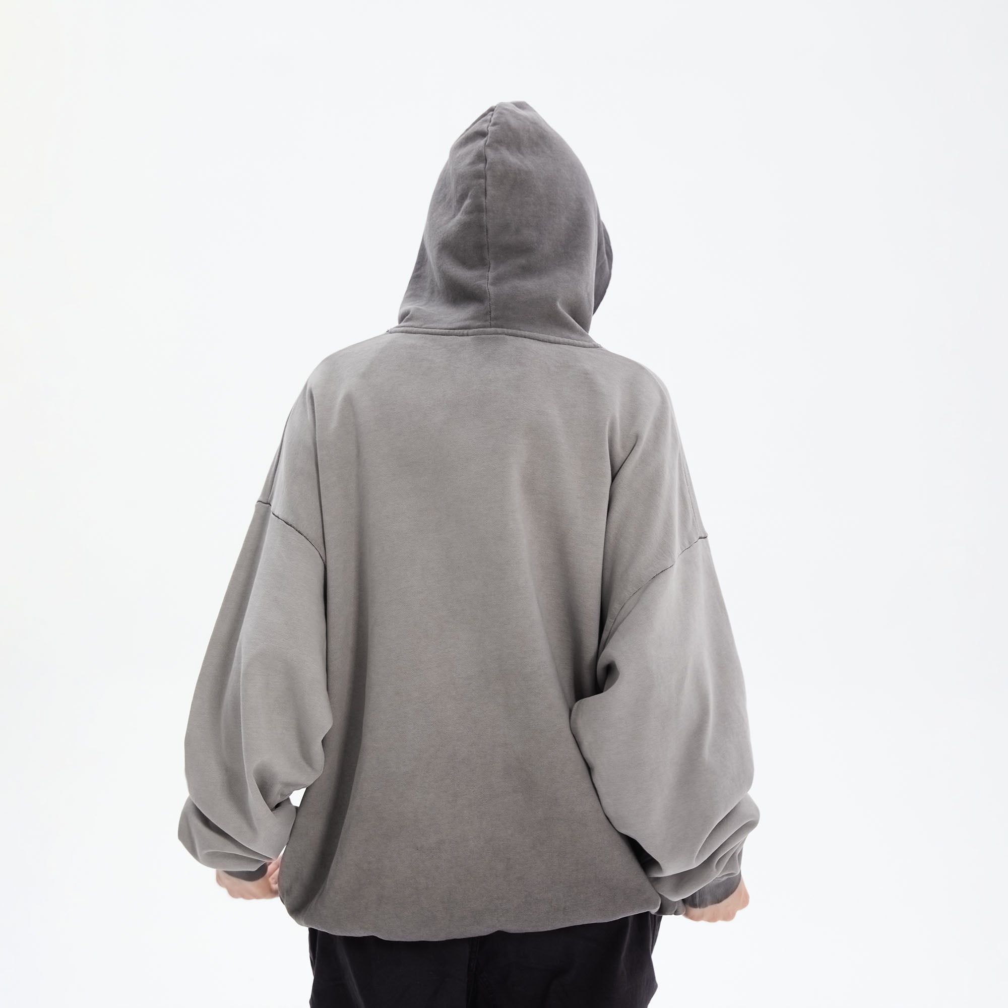 ERROR CODE ROBOT Graphic Faded Oversized Hoodie