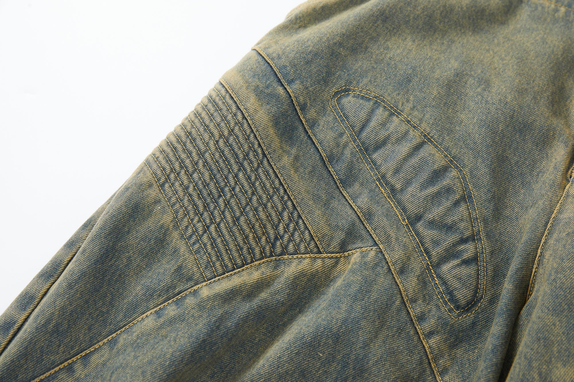 ERROR CODE ROBOT Heavy Wash Paneled Straight-Leg Jeans