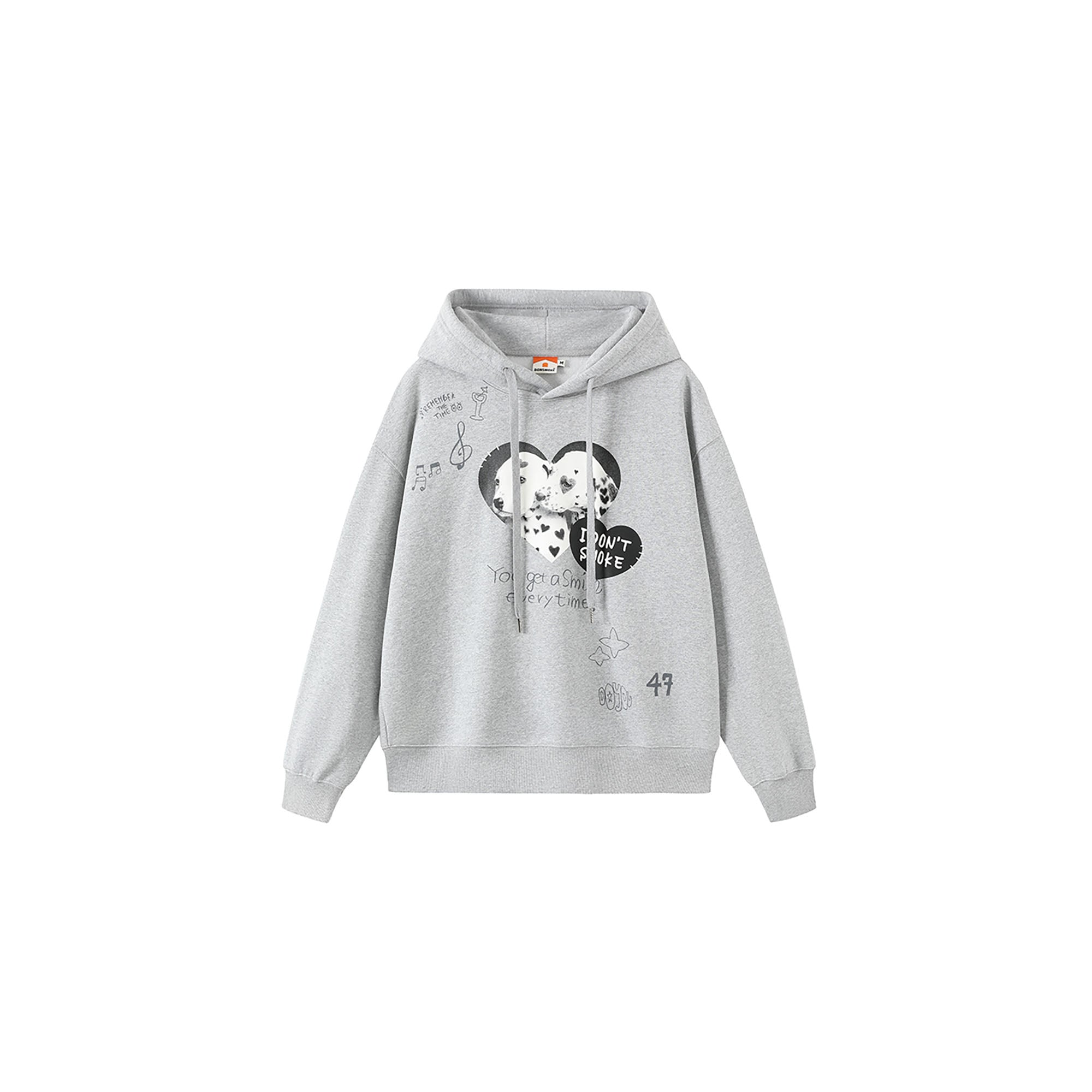DONSMOKE Puppy Heart Doodle Hoodie
