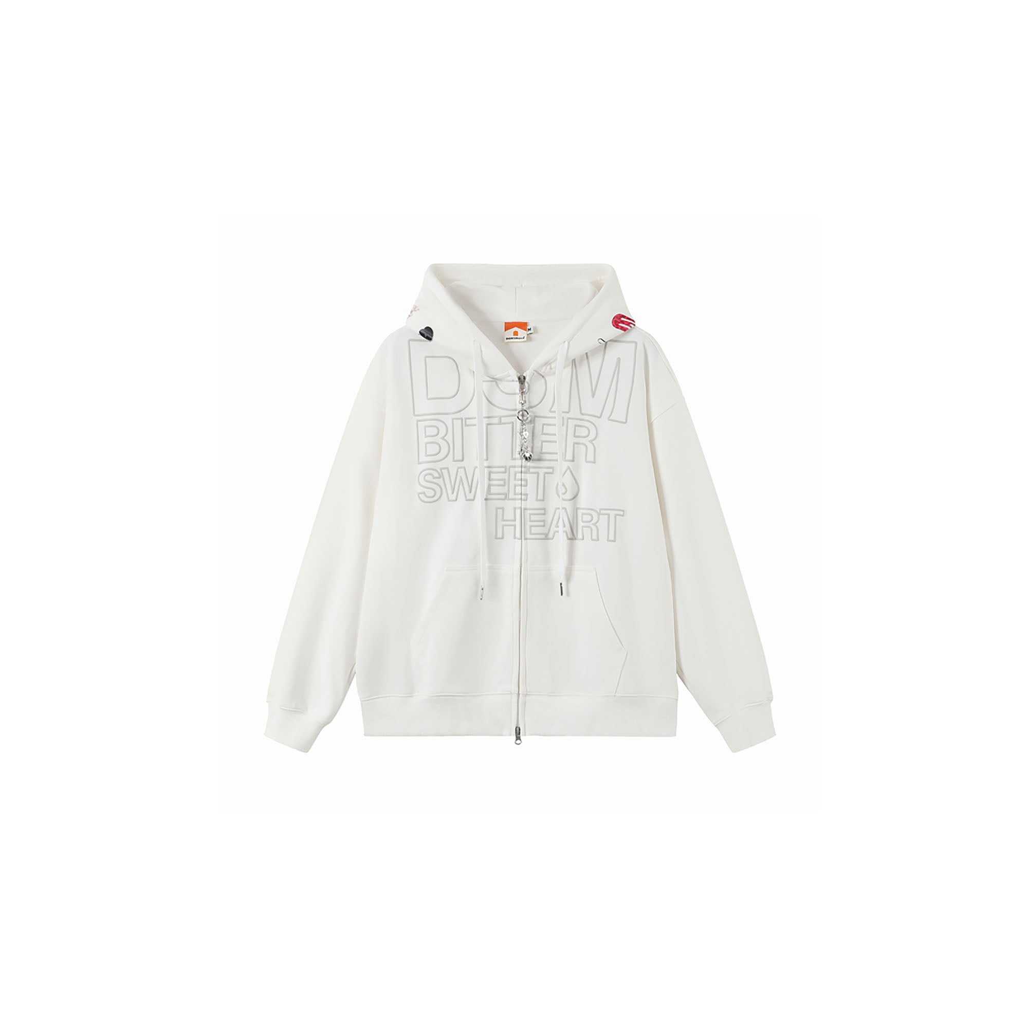 DONSMOKE Hairclip Graphic Double-Zip Hooded Jacket