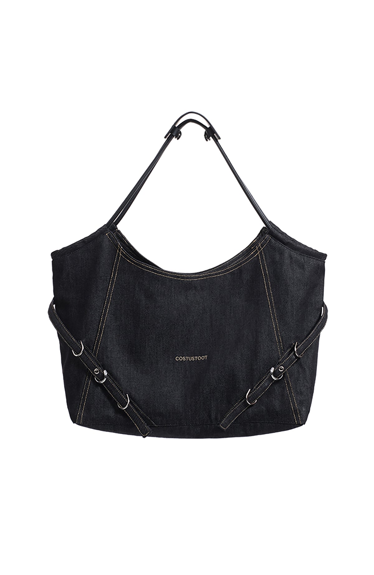 COSTUSTOOT Raw Denim Single-Shoulder Tote Bag