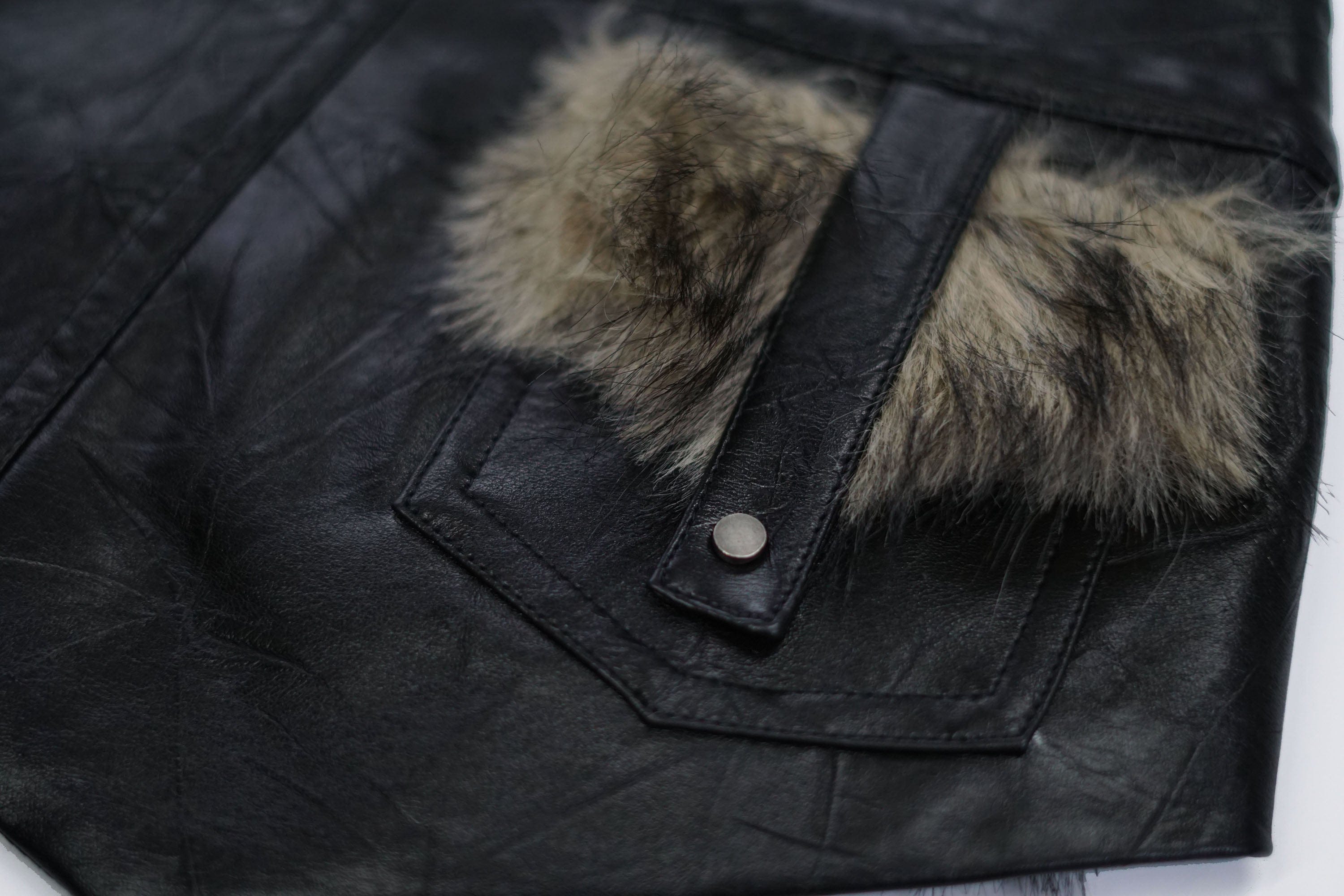 CESTNOUS Spliced Faux Leather Belt Overlay