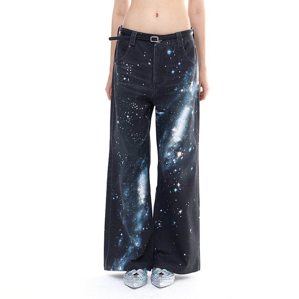 FAYCHUI Galaxy Glow Diamond Jeans