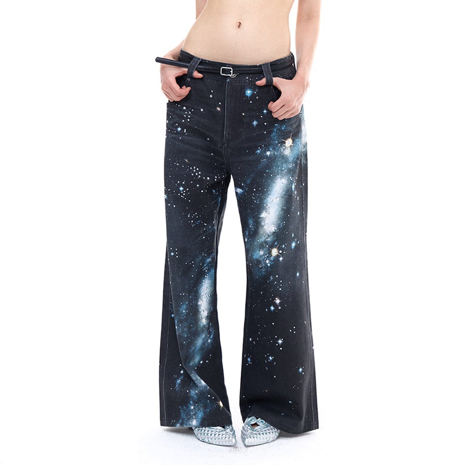 FAYCHUI Galaxy Glow Diamond Jeans