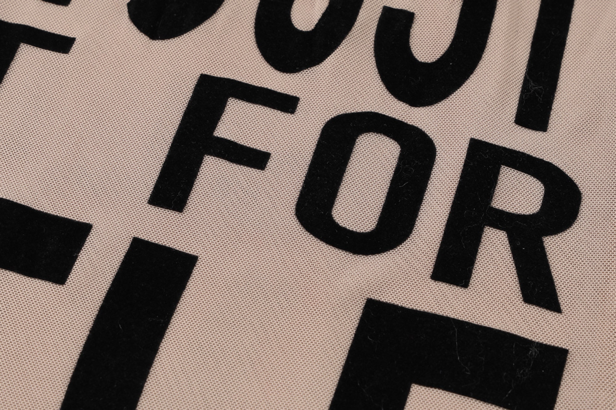 NEVER OFFEND L ANGEL Slogan Full-Print Strapless Mesh-Sleeve Mini Dress