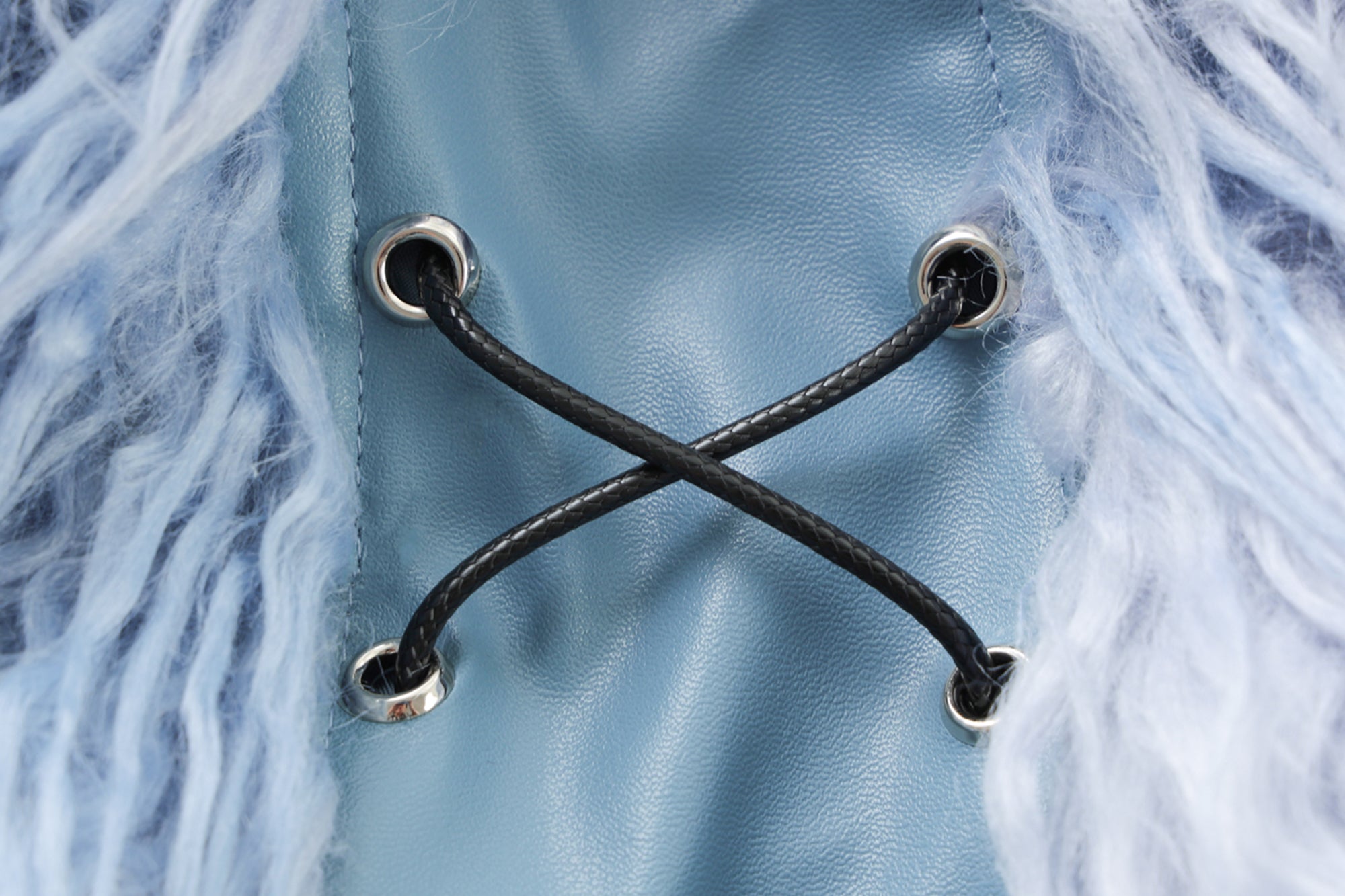 NEVER OFFEND L ANGEL Shaggy Faux-Fur Panel Jacket