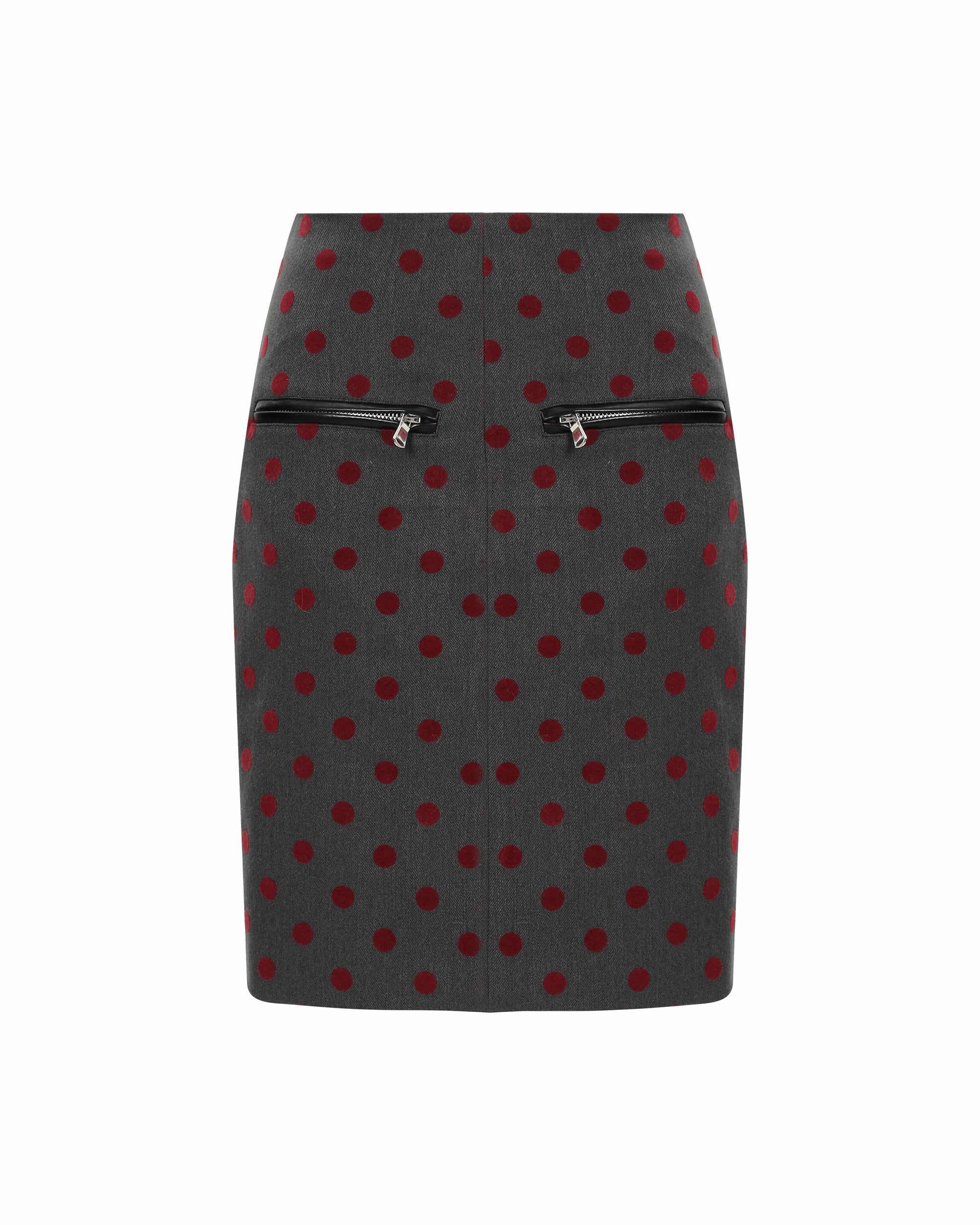 NEVER OFFEND L ANGEL Polka Dot Bodycon Mini Skirt