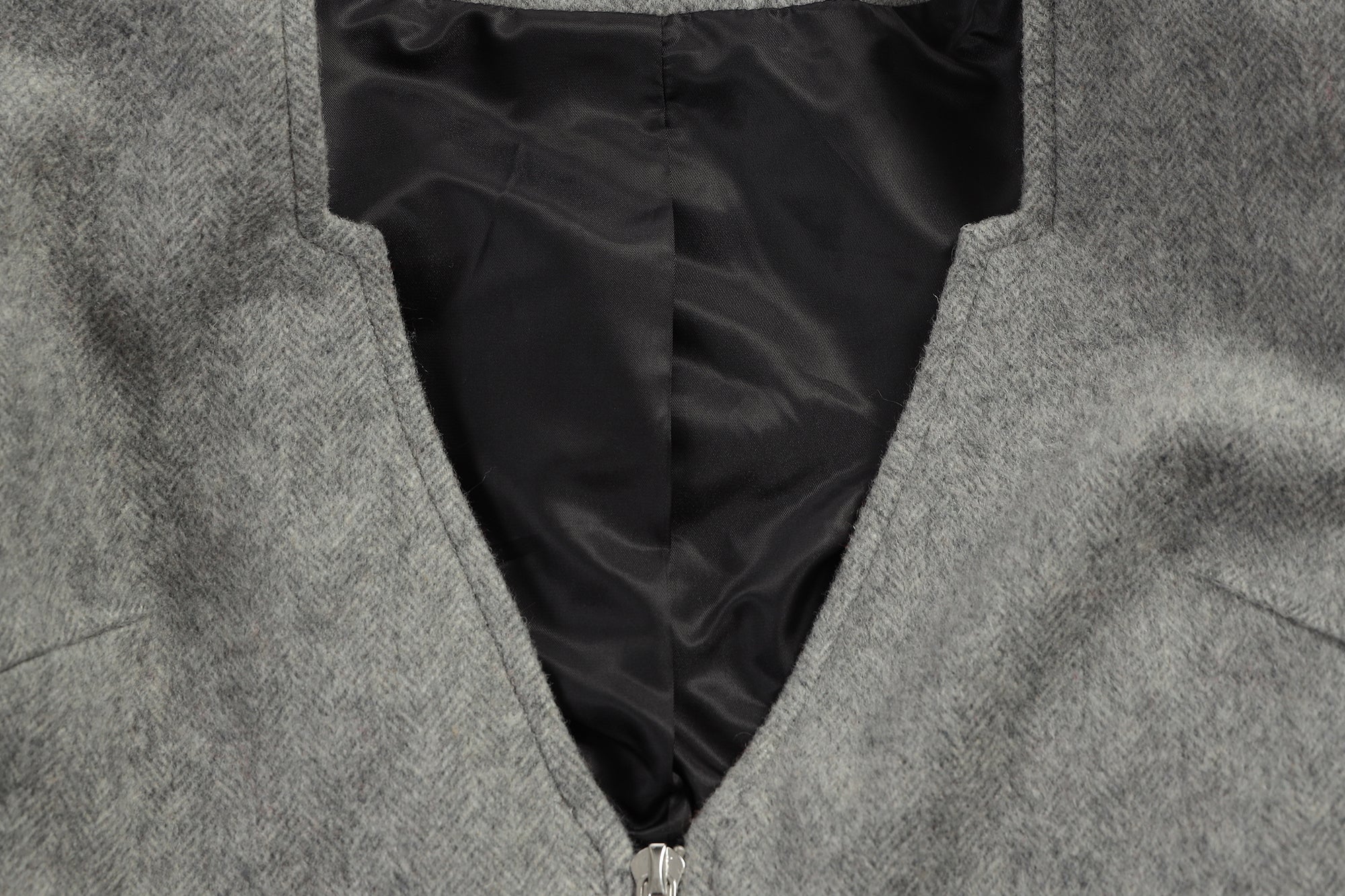 NEVER OFFEND L ANGEL Detachable Trim V-Neck Blazer