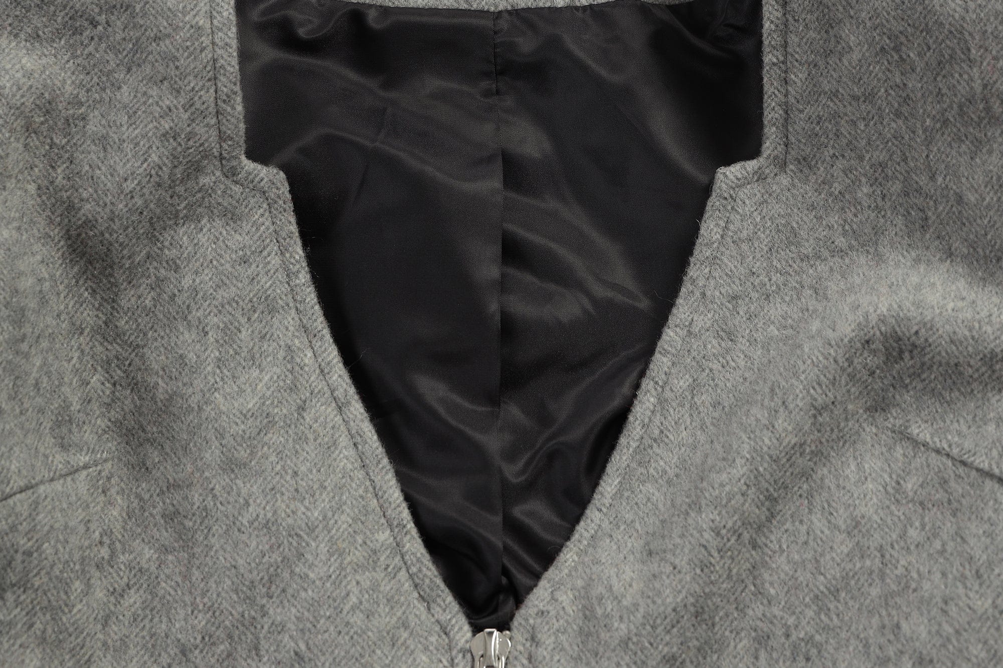 NEVER OFFEND L ANGEL Detachable Trim V-Neck Blazer