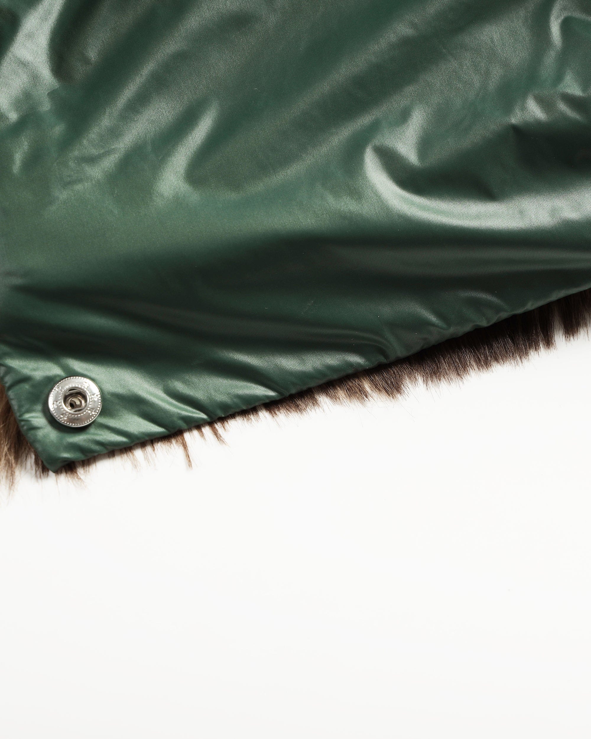 NEVER OFFEND L ANGEL Faux Fur Collar Cropped Puffer Jacket