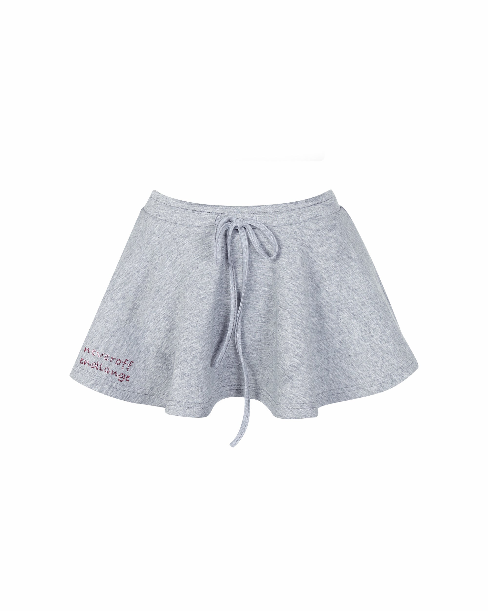 NEVER OFFEND L ANGEL Drawstring Pleated Bubble Mini Skirt