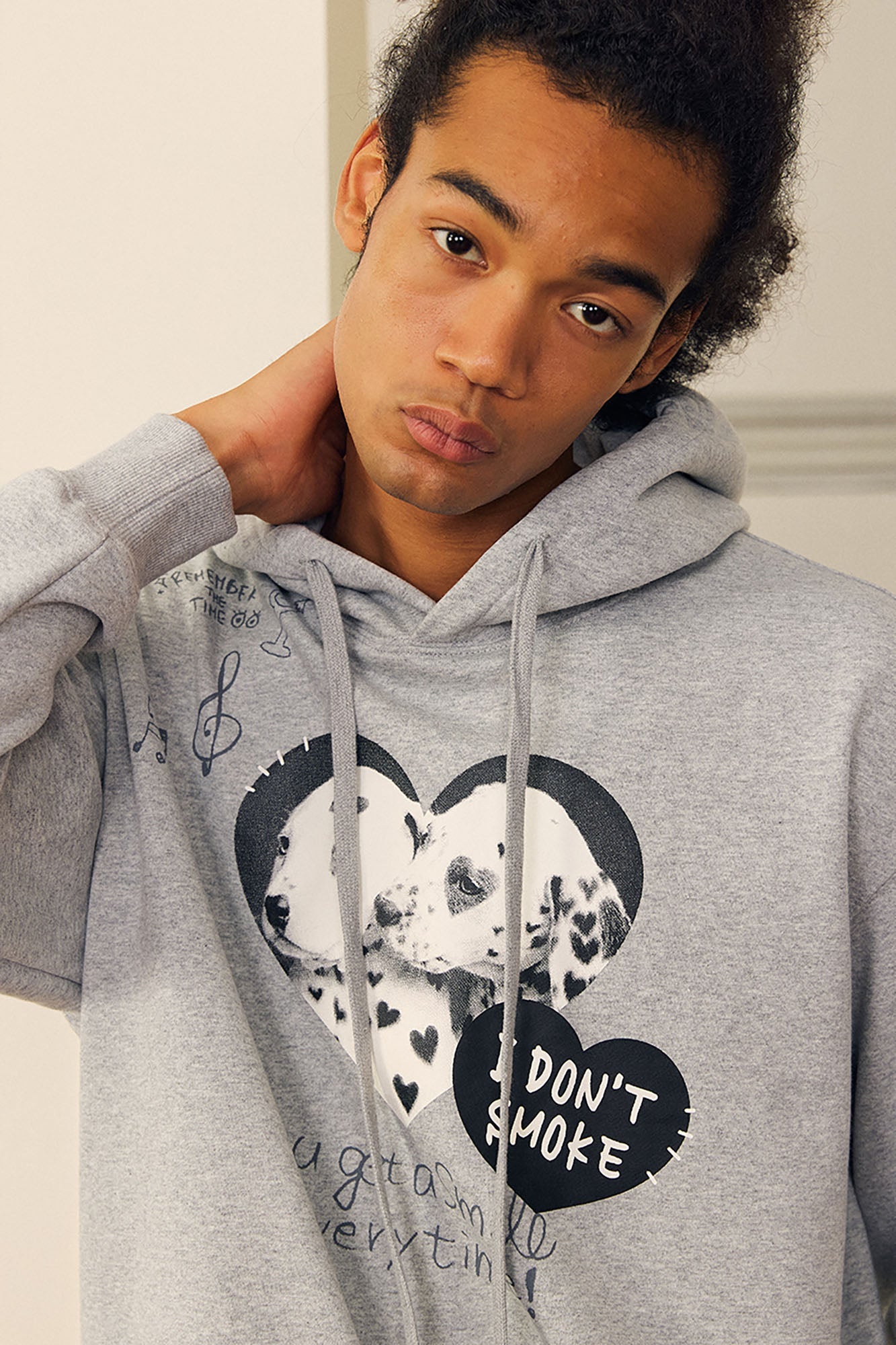 DONSMOKE Puppy Heart Doodle Hoodie