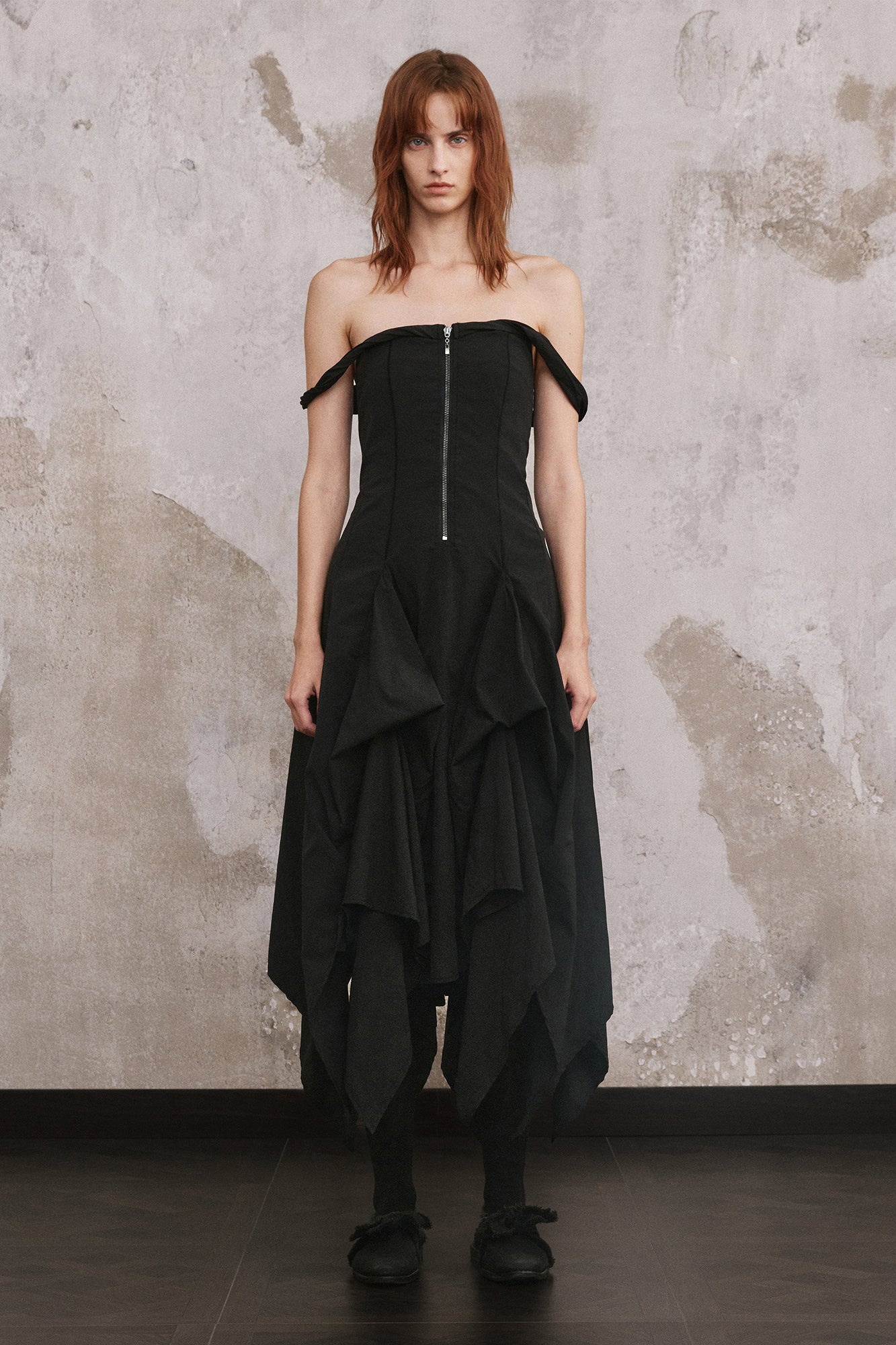 ILNya Nieternite Nifutur Twisted Strap Layered Corset Maxi Dress
