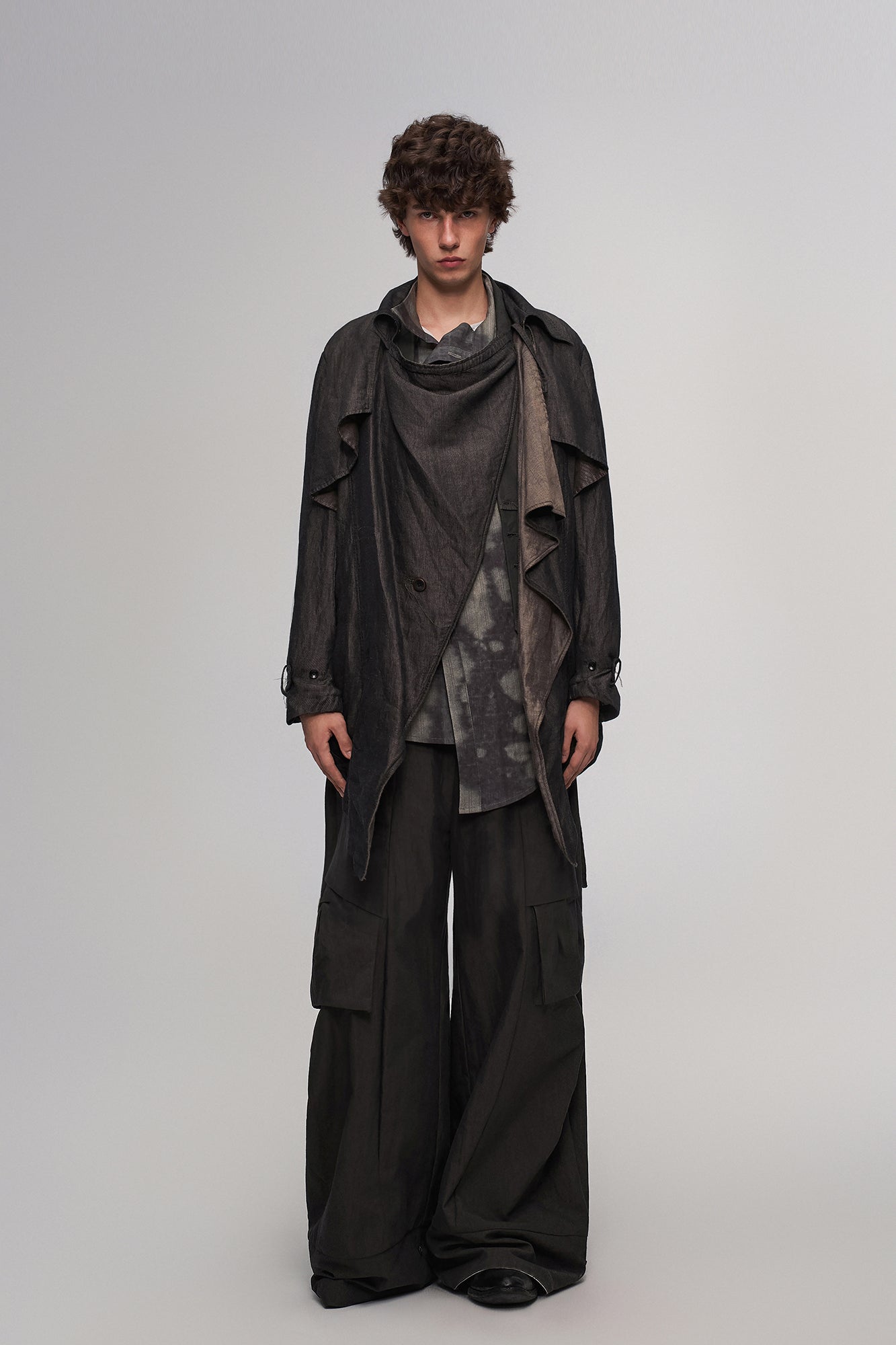 ILNya Nieternite Nifutur Asymmetric Draped-Flap Belted Jacket