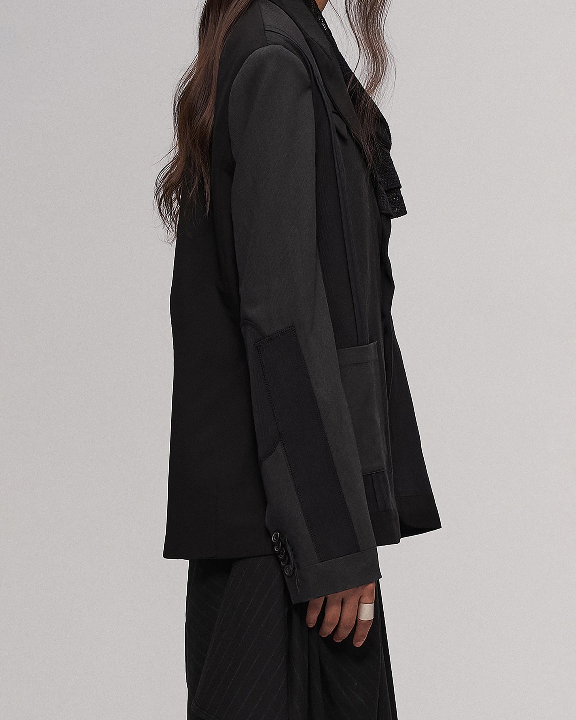 ILNya Nieternite Nifutur Deconstructed Detachable Plaid Blazer