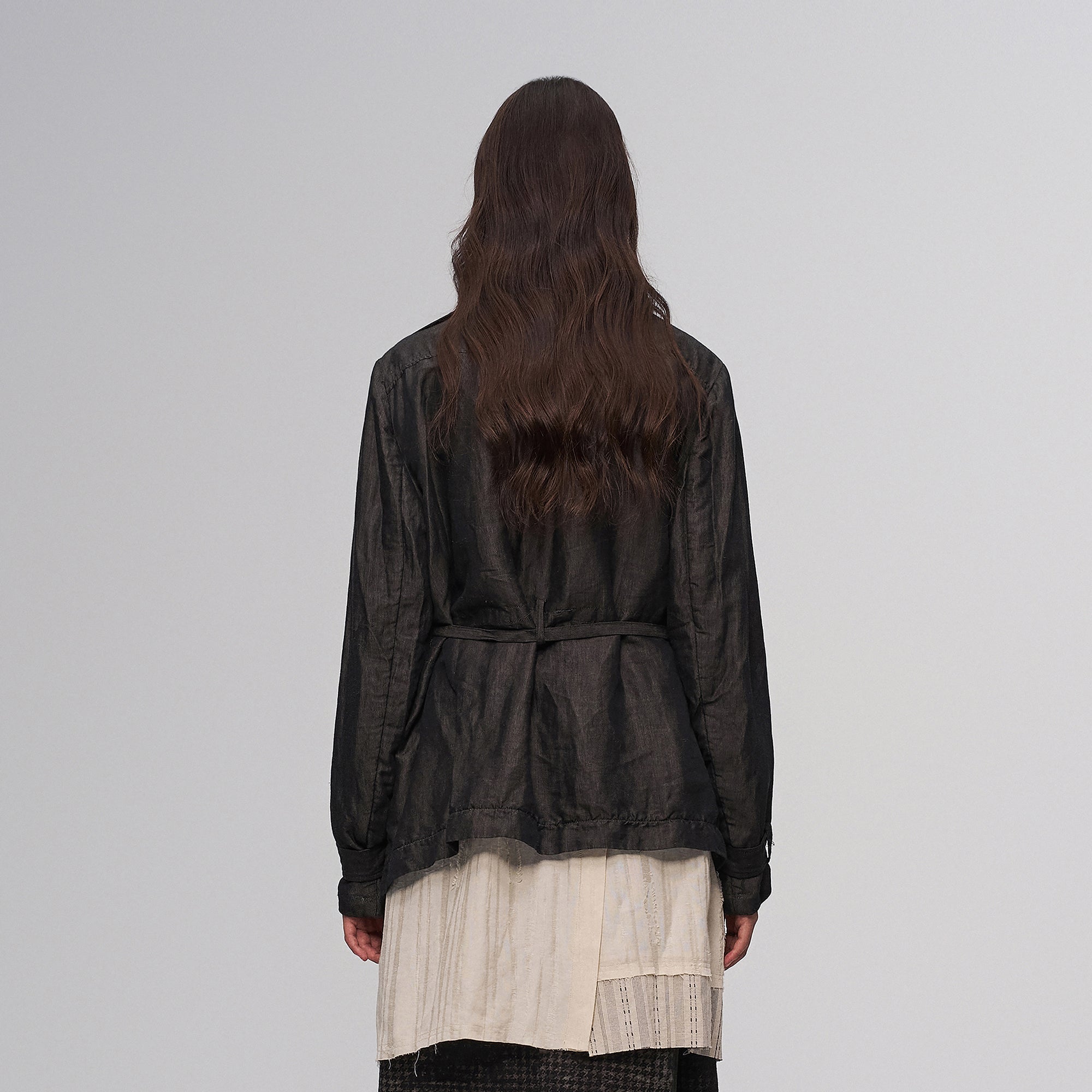 ILNya Nieternite Nifutur Asymmetric Draped-Flap Belted Jacket