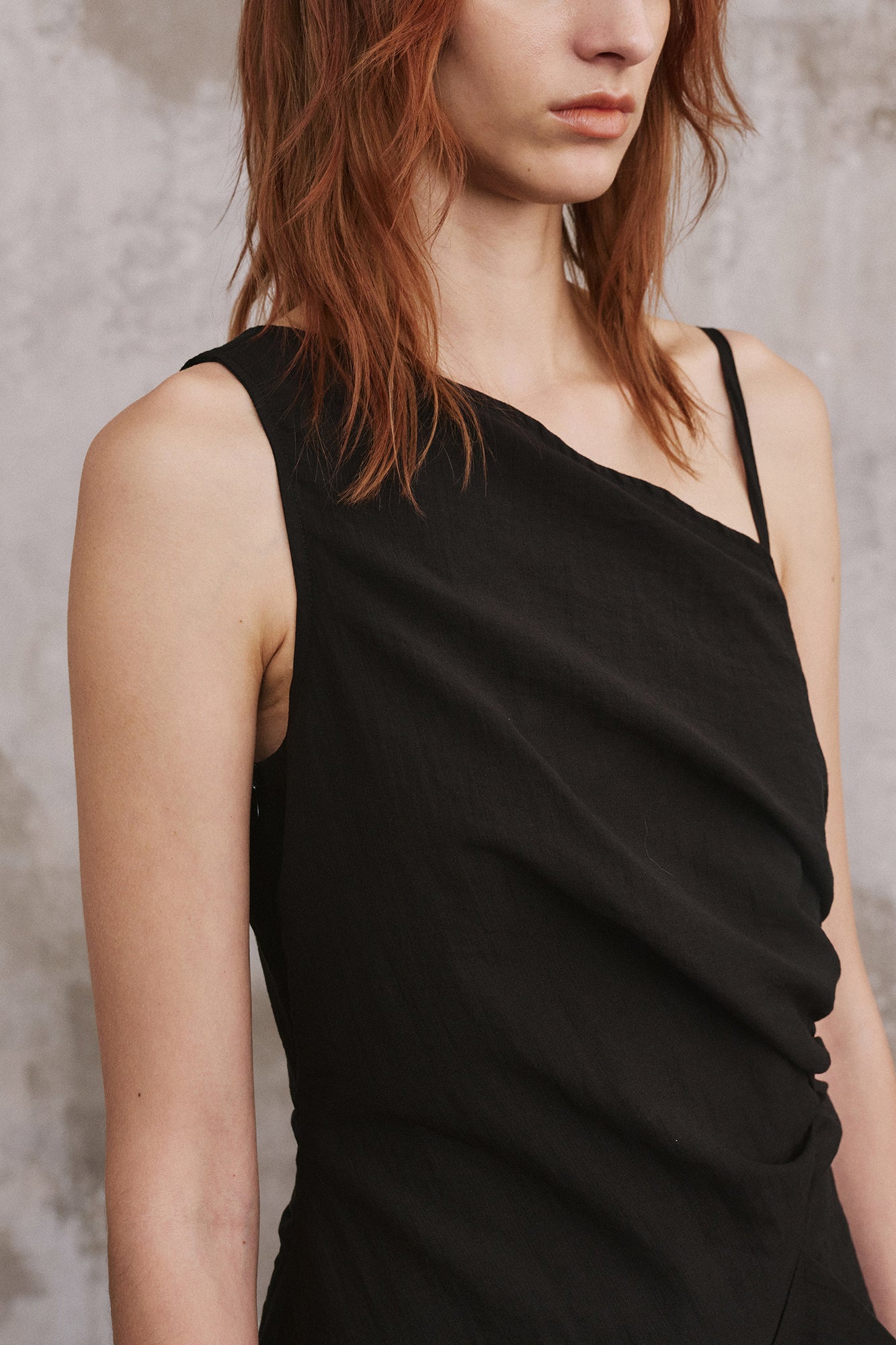 ILNya Nieternite Nifutur Asymmetrical Layered Ruched Maxi Dress