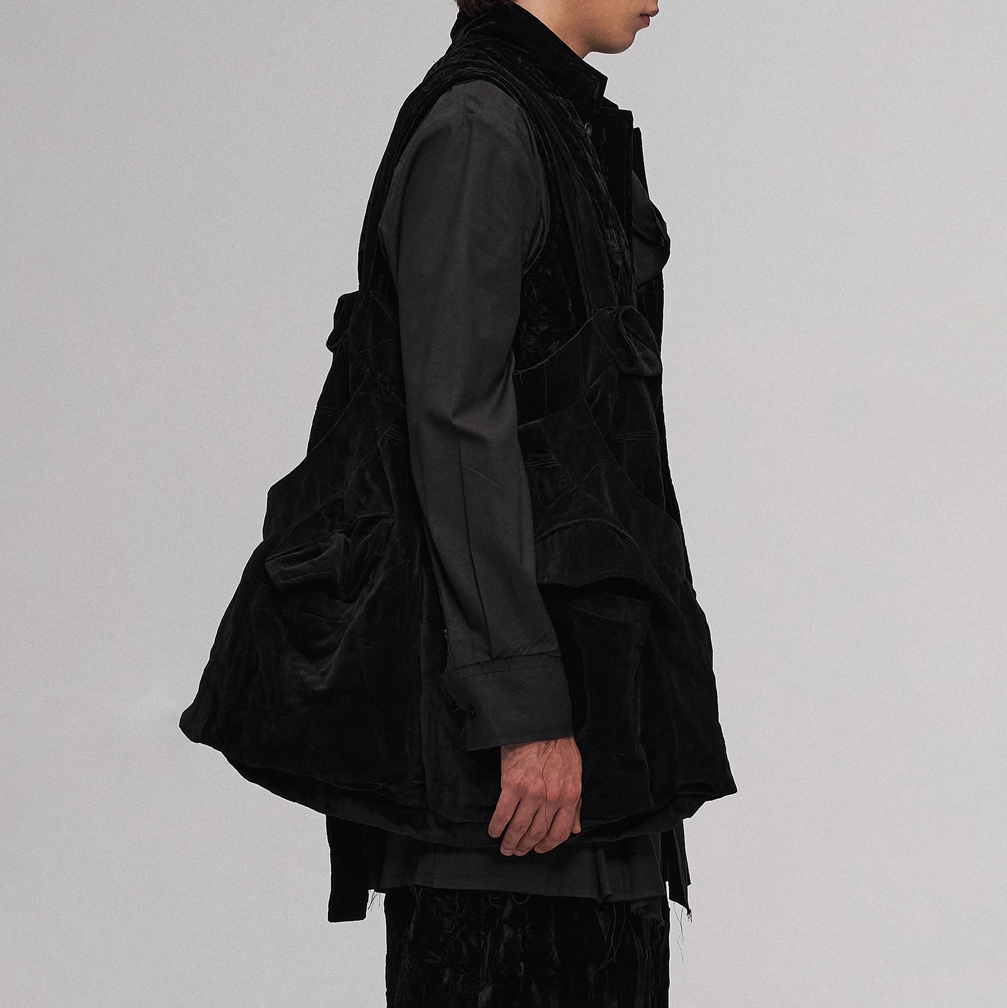 ILNya Nieternite Nifutur Oversized Linen Horsehide-Strap Messenger Bag