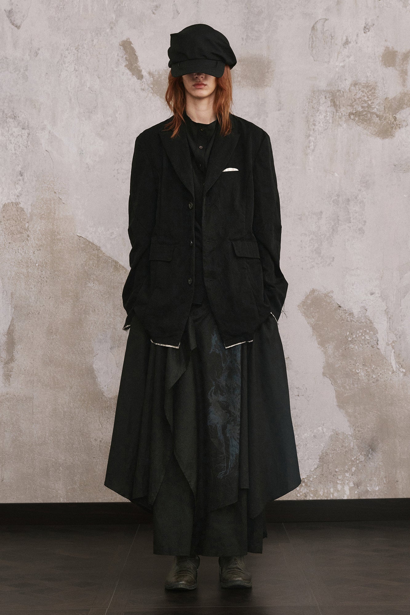 ILNya Nieternite Nifutur Asymmetrical Layered Graphic Skirt Pants