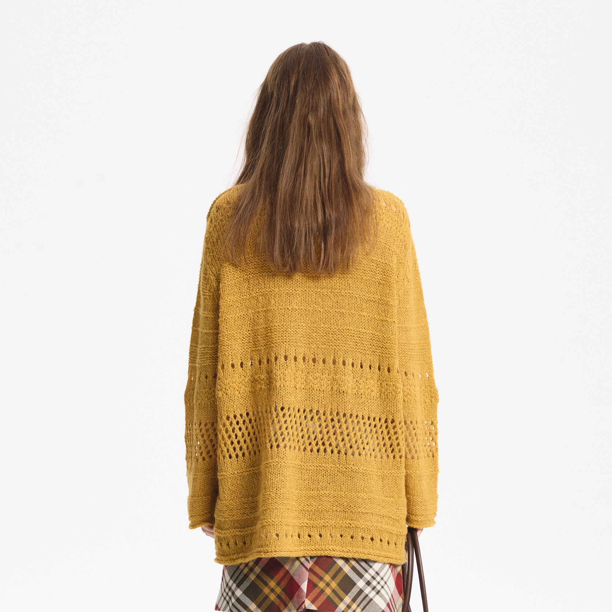 LEONSENSE Mohair-Blend Open-Knit Oversized Sweater