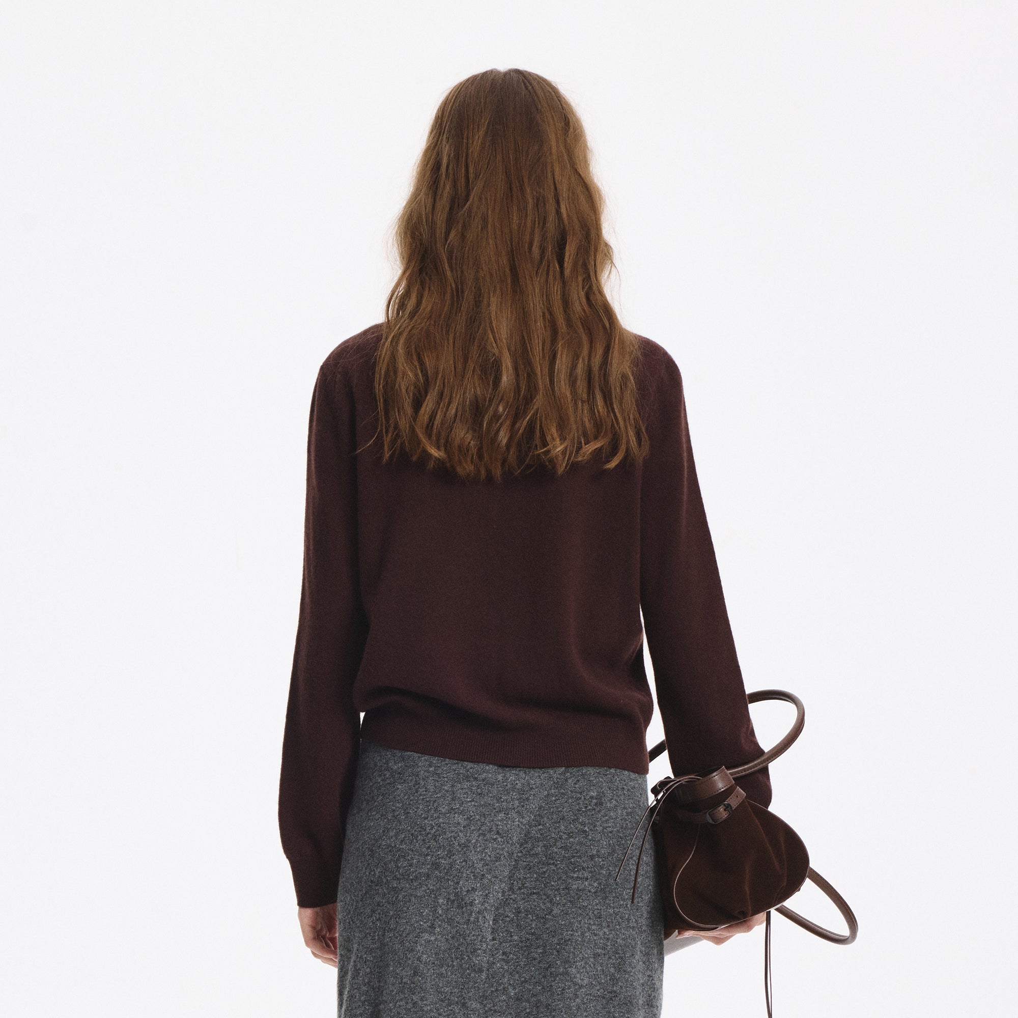 LEONSENSE Contrast Argyle Jacquard Wool Cardigan