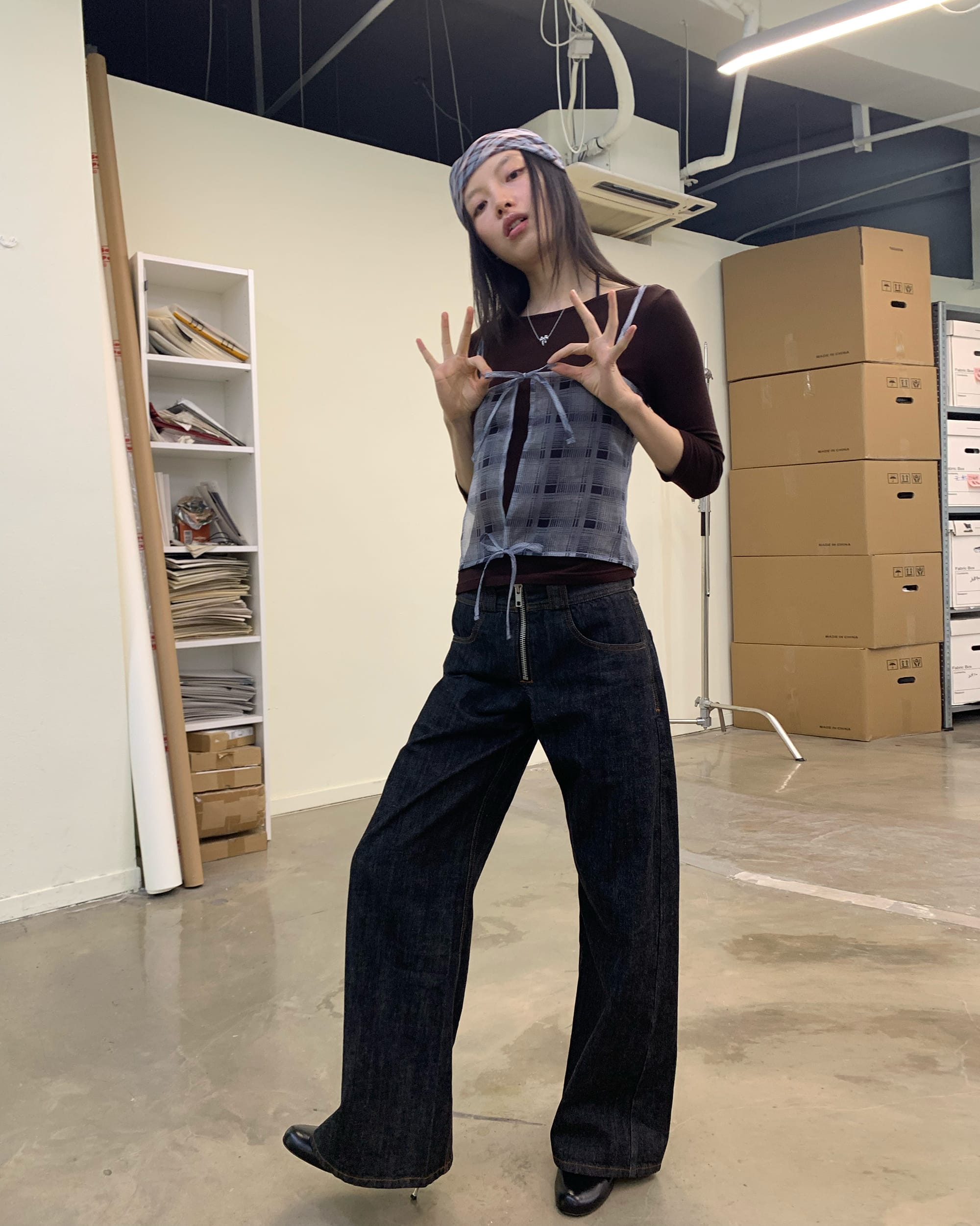 NEVERSEEZ Raw Selvedge Curved-Leg Jeans