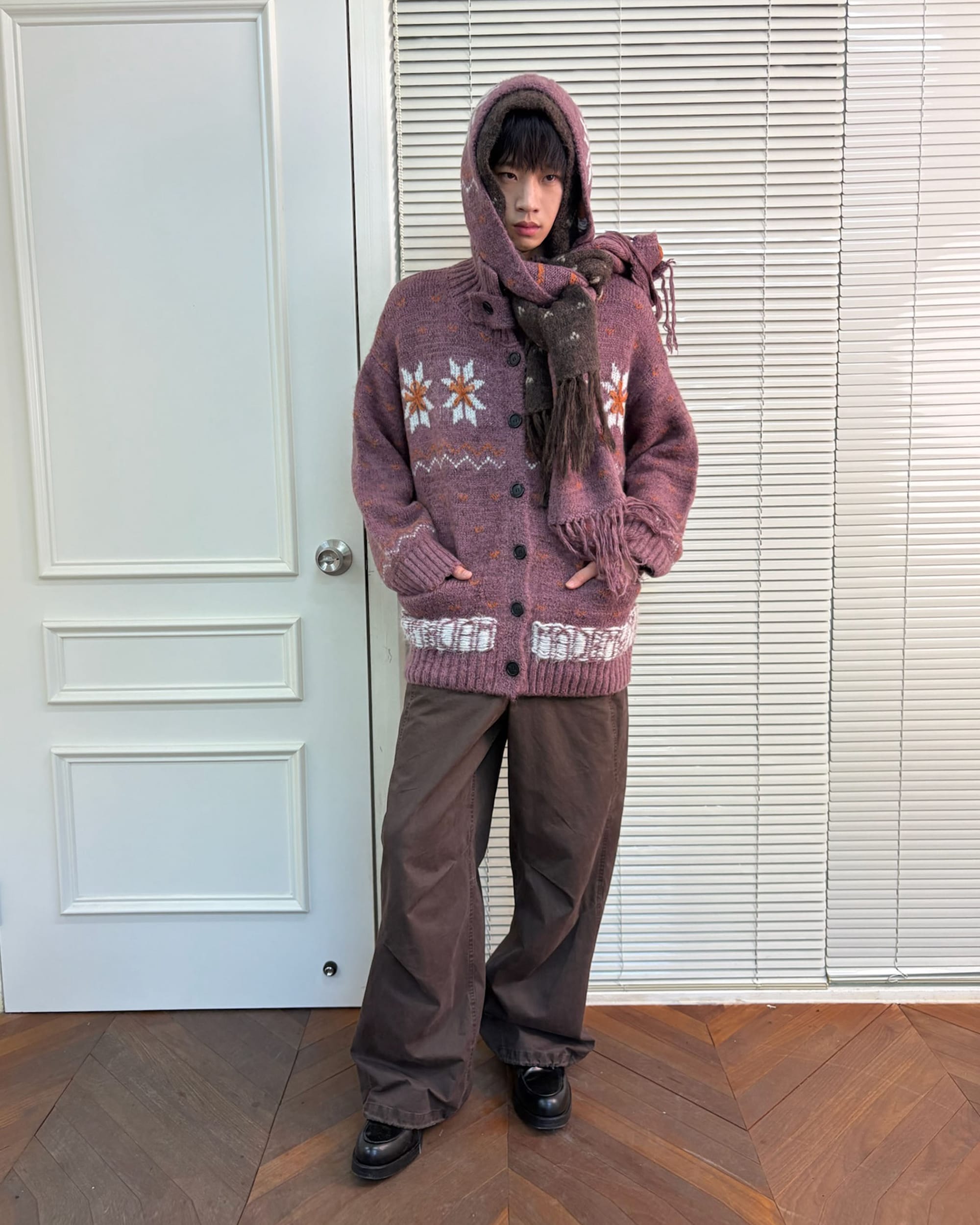 NEVERSEEZ Distressed Washed Drawstring Cuff Trousers