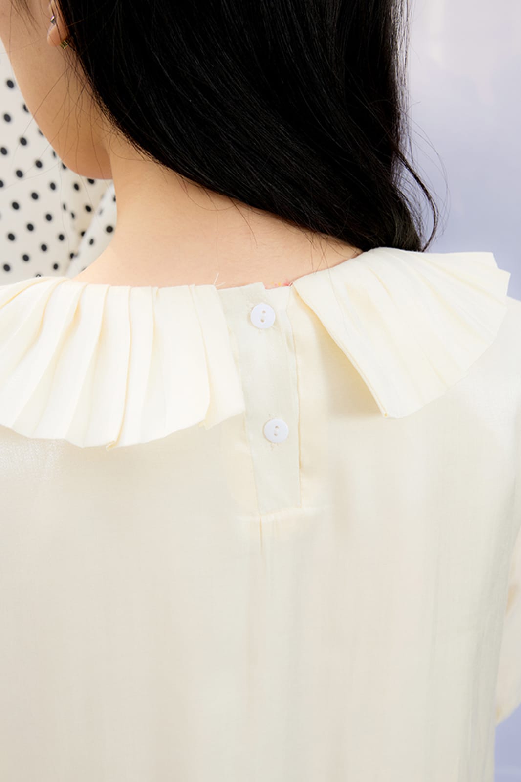 UNSOCIAL NIGHT Studded Graphic Pleated-Collar Shift Dress
